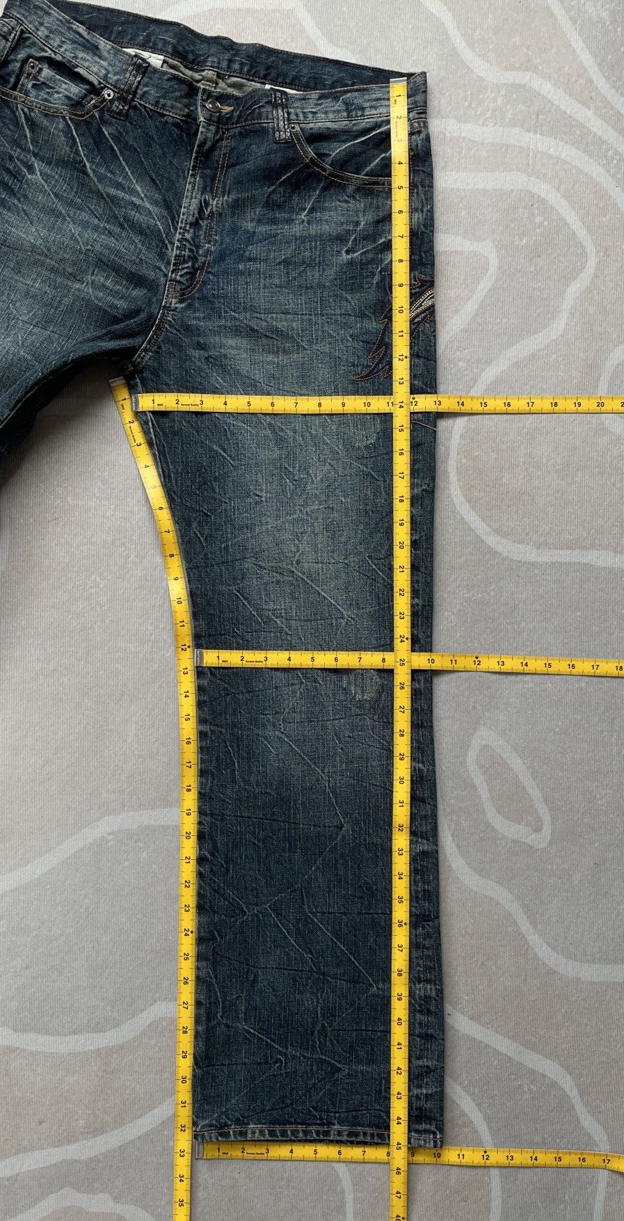 Japanese Brand Embroidery Jeans (LG105) Size US 36 / EU 52 - 13 Thumbnail