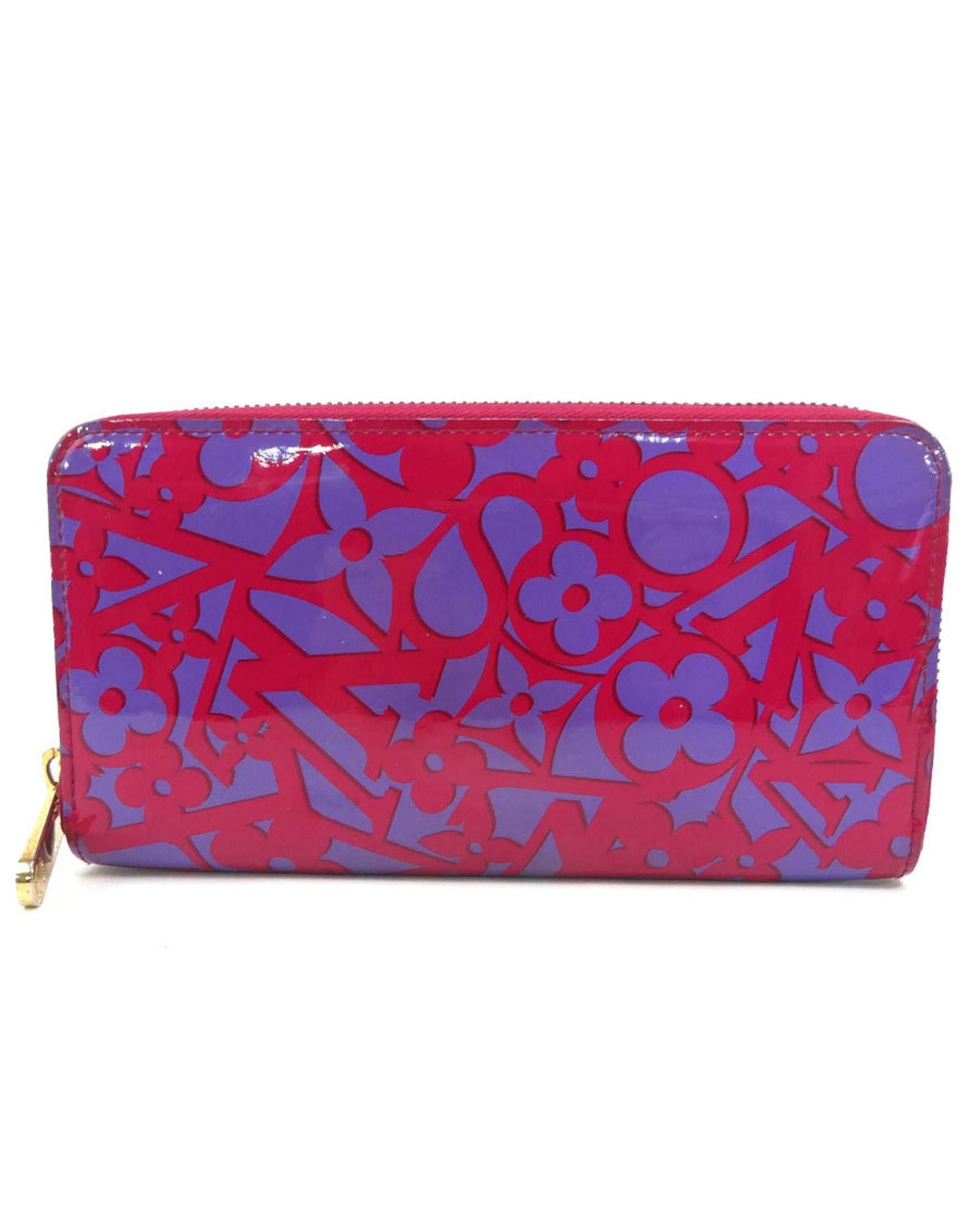 image of Louis Vuitton Elegant Red Patent Leather Wallet, Women's