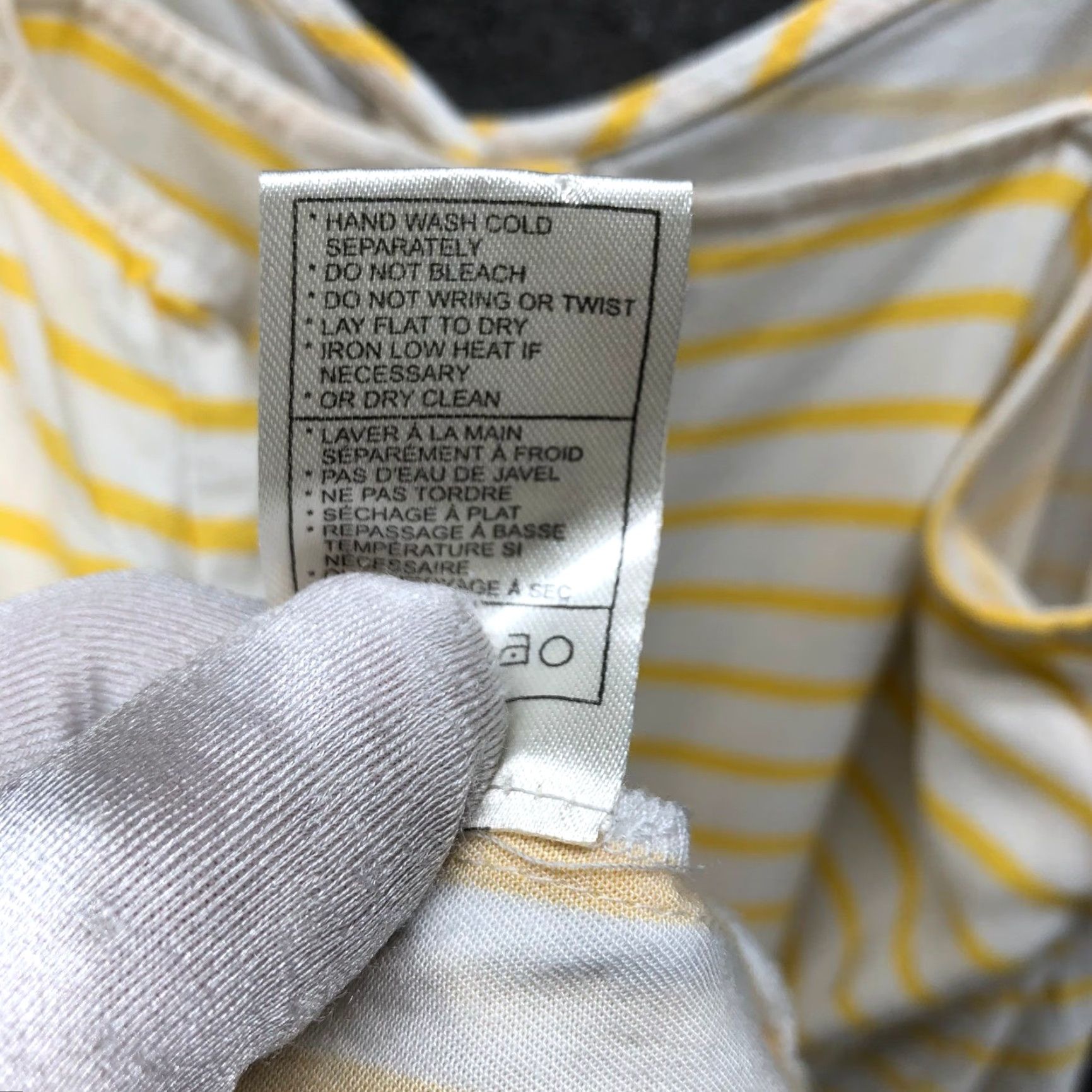 Vintage Cupcakes and Cashmere Camisole Top Womens M Yellow Striped V-Neck Rayon Viscose Tank Size M / US 6-8 / IT 42-44 - 4 Thumbnail