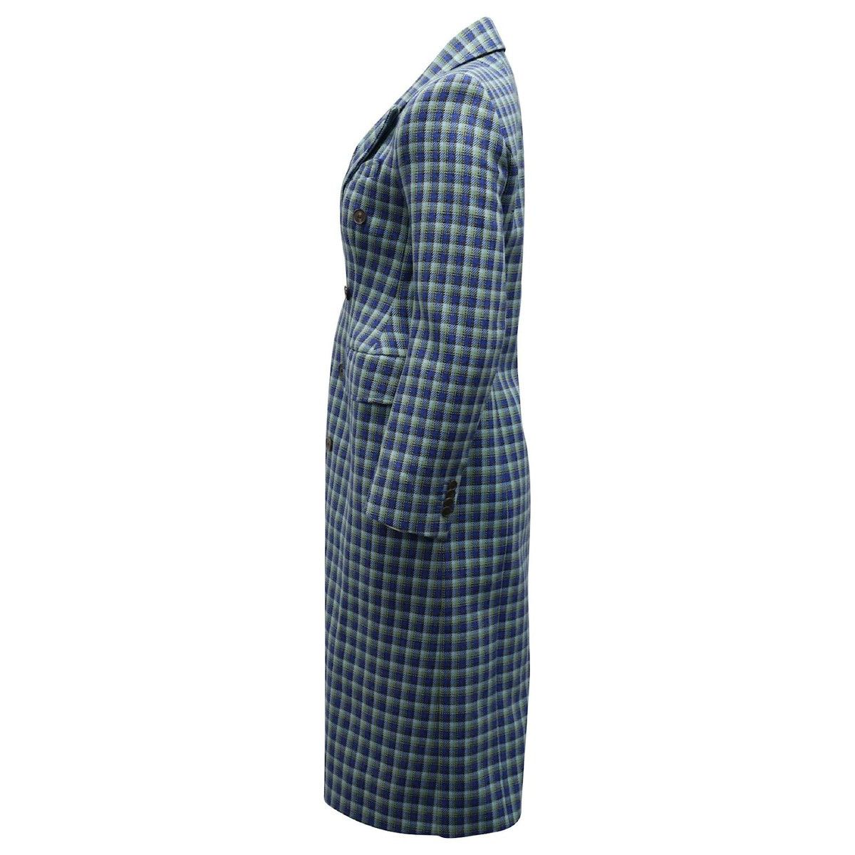 Balenciaga 🔥$3.4K VALUE🔥 Balenciaga Tweed Hourglass Wool Checked Coat Size XS / US 0-2 / IT 36-38 - 3 Thumbnail