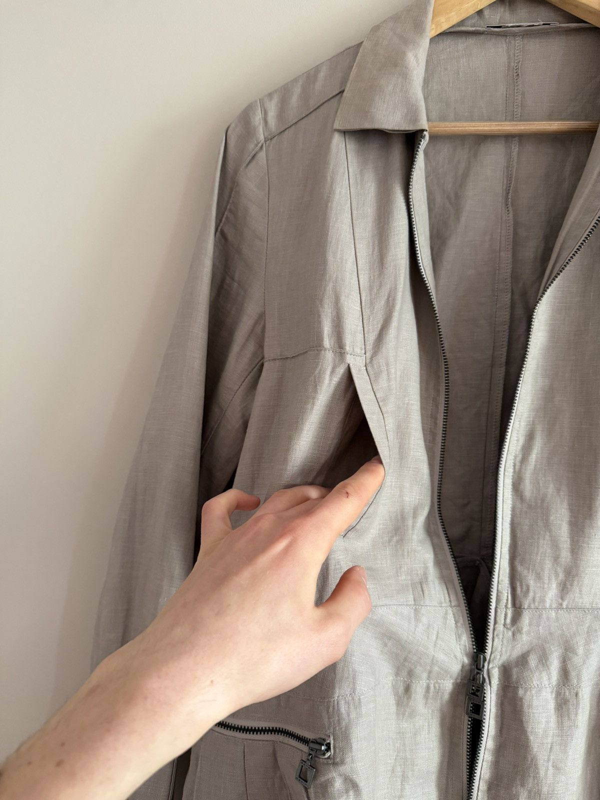 Sarah Pacini Sarah Pacini Linen Zip Jacket Tunic Avant-Garde Size M / US 6-8 / IT 42-44 - 4 Thumbnail