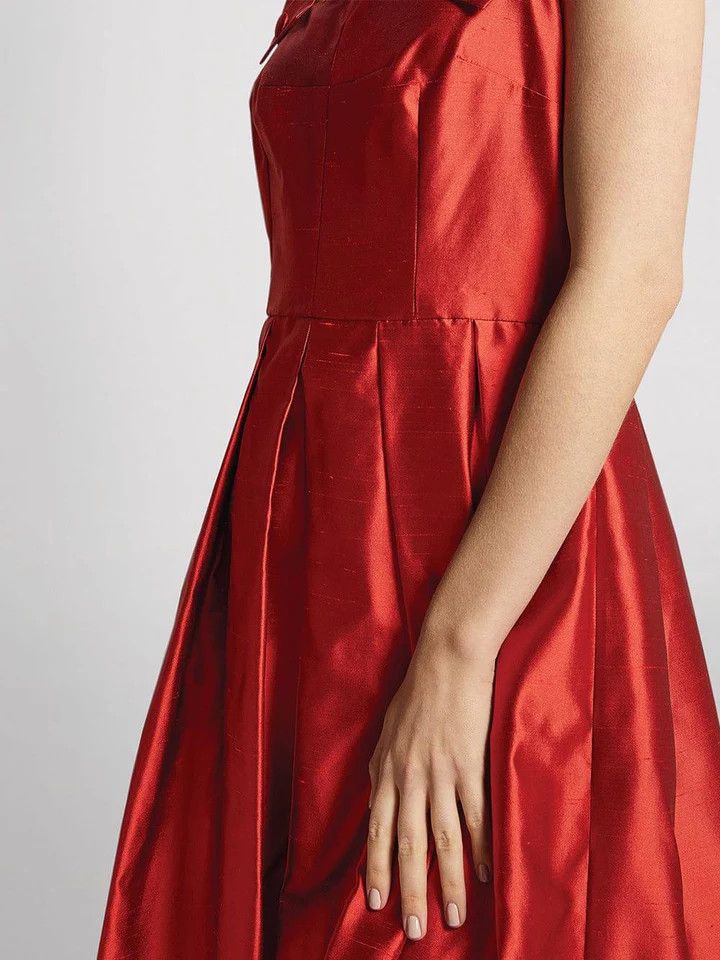 Dolce & Gabbana o1y0825 Midi Dress in Red Size S / US 4 / IT 40 - 4 Thumbnail