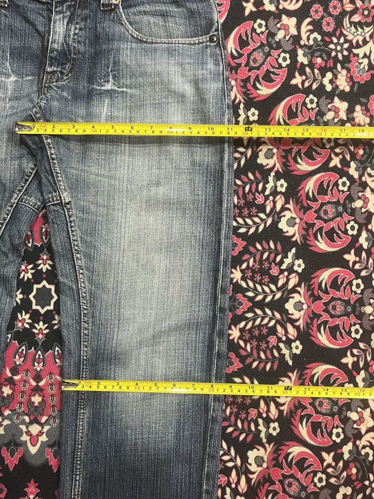 Kapital Vintage Japanese Brand Dominate Floral Sukajan Blue Jeans Size US 32 / EU 48 - 14 Thumbnail