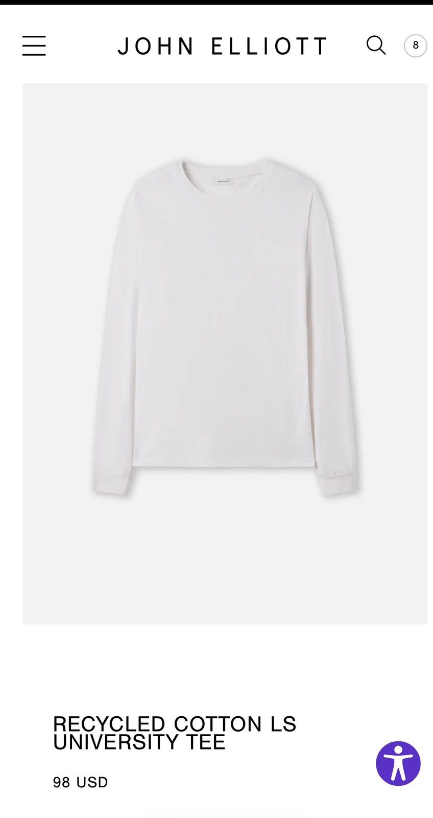 John Elliott John Elliott recycled cotton LS university tee Size US S / EU 44-46 / 1 - 1 Preview