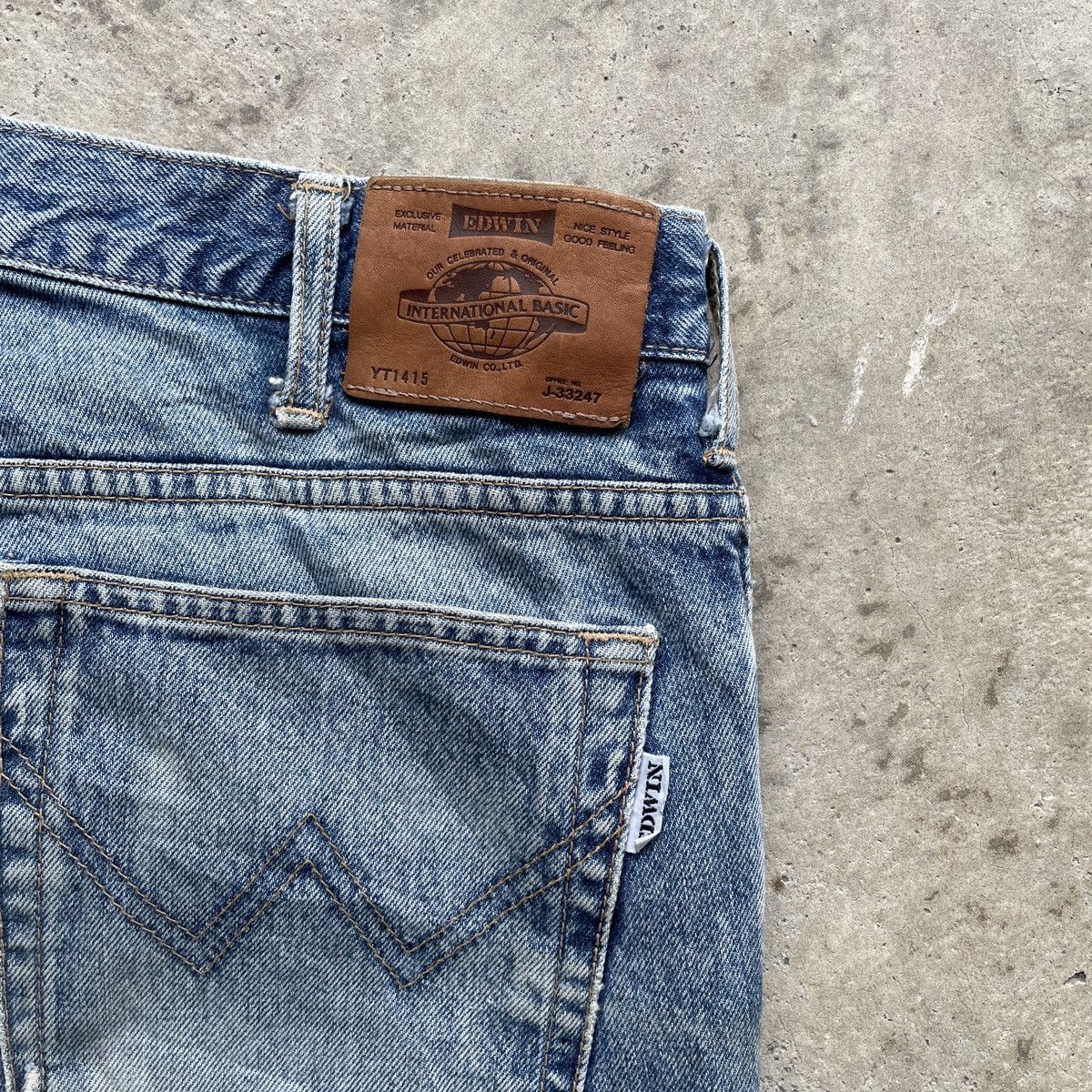 Edwin × Japanese Brand × Jean W36 Vintage Edwin Dirty Distressed Faded Pants Jeans 90s Size US 36 / EU 52 - 9 Thumbnail