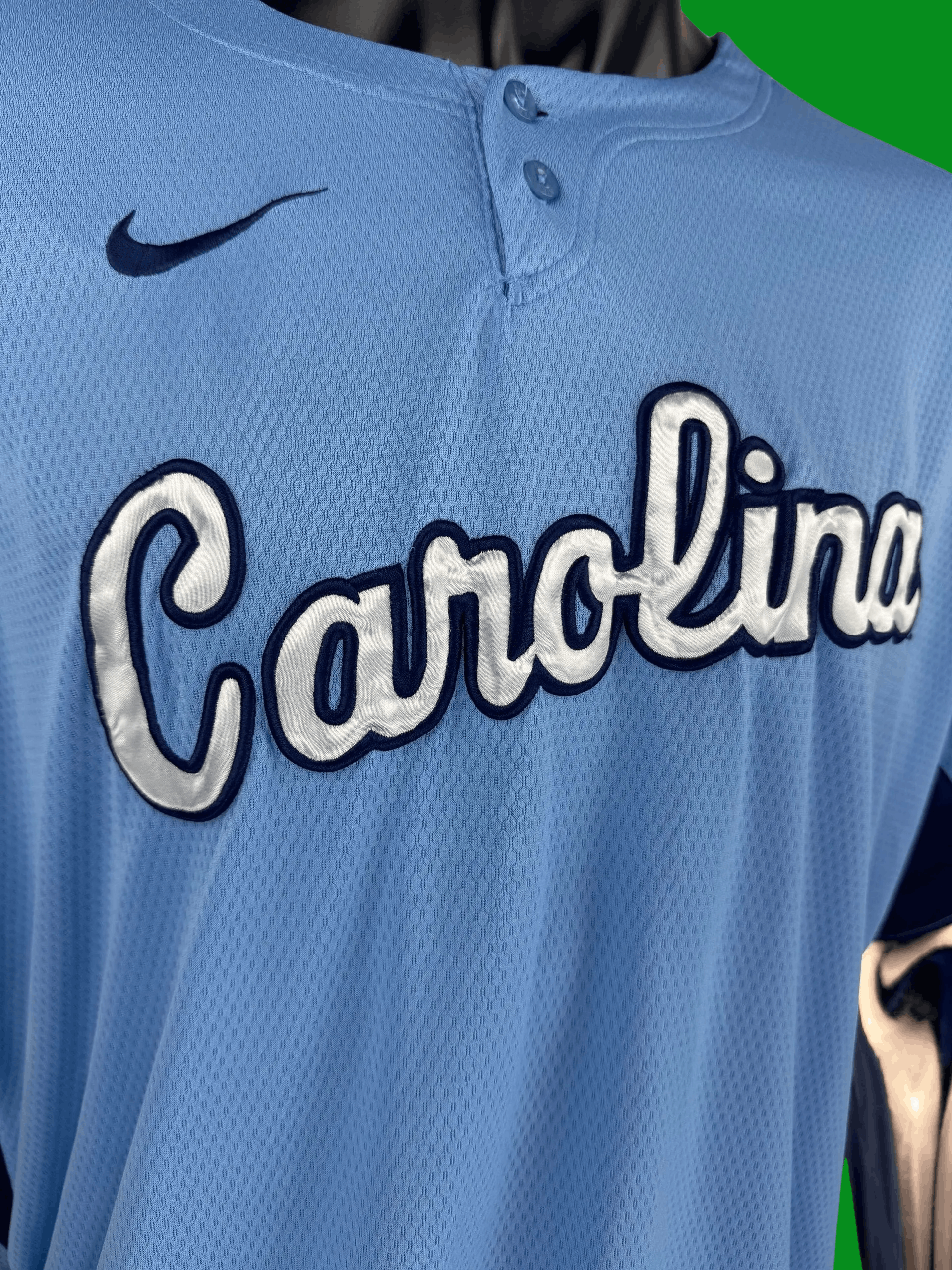 Nike VTG UNC Stitched Nike Dri-Fit Baseball Jersey Size US XL / EU 56 / 4 - 2 Thumbnail