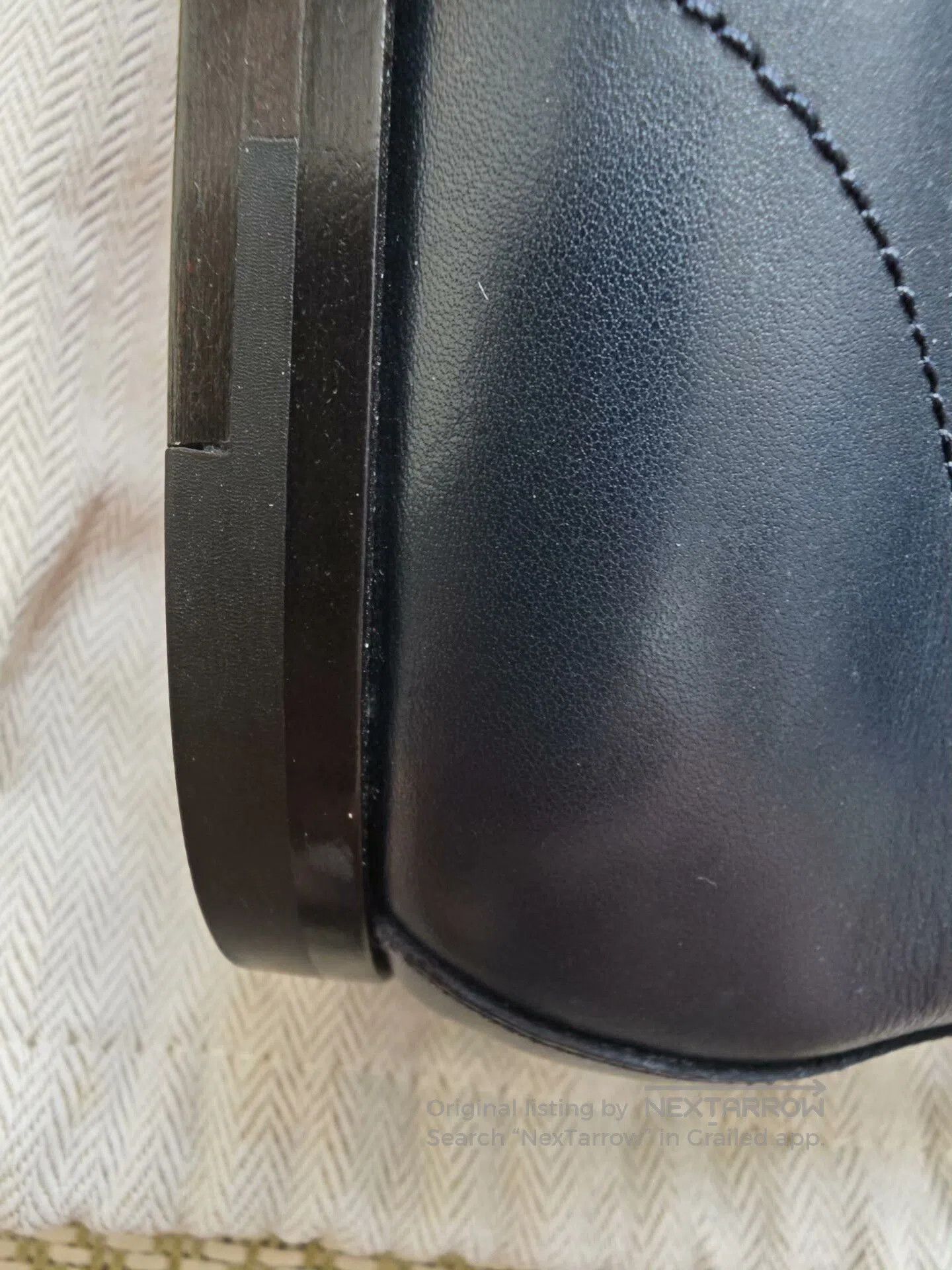 Hermes hermes loafers in deep navy blue leather. Size US 11 / EU 44 - 2 Thumbnail