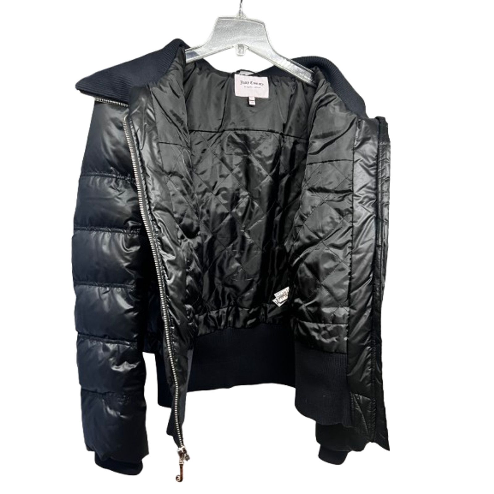 Juicy Couture Juicy Couture Black Down Puffer Zip Up Jacket XL Pockets Size XL / US 12-14 / IT 48-50 - 6 Thumbnail