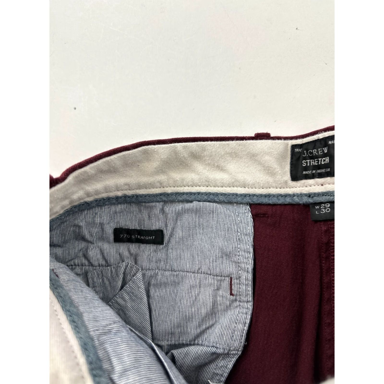 J.Crew J.Crew Pants Mens 29x30 Red Flat Front Stretch Chino Straight Leg Mid Rise Casual Men Size US 29 - 4 Thumbnail