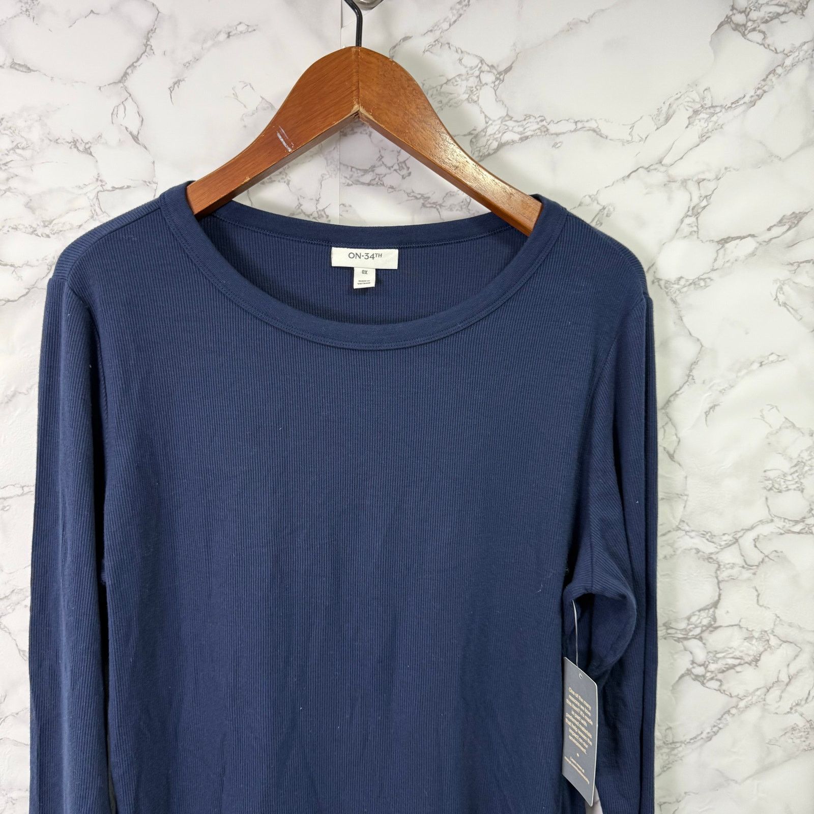 Macys On 34th Macy’s Plus Blouse Top sz 0X Stretch NEW #G532 Size XL / US 12-14 / IT 48-50 - 5 Thumbnail