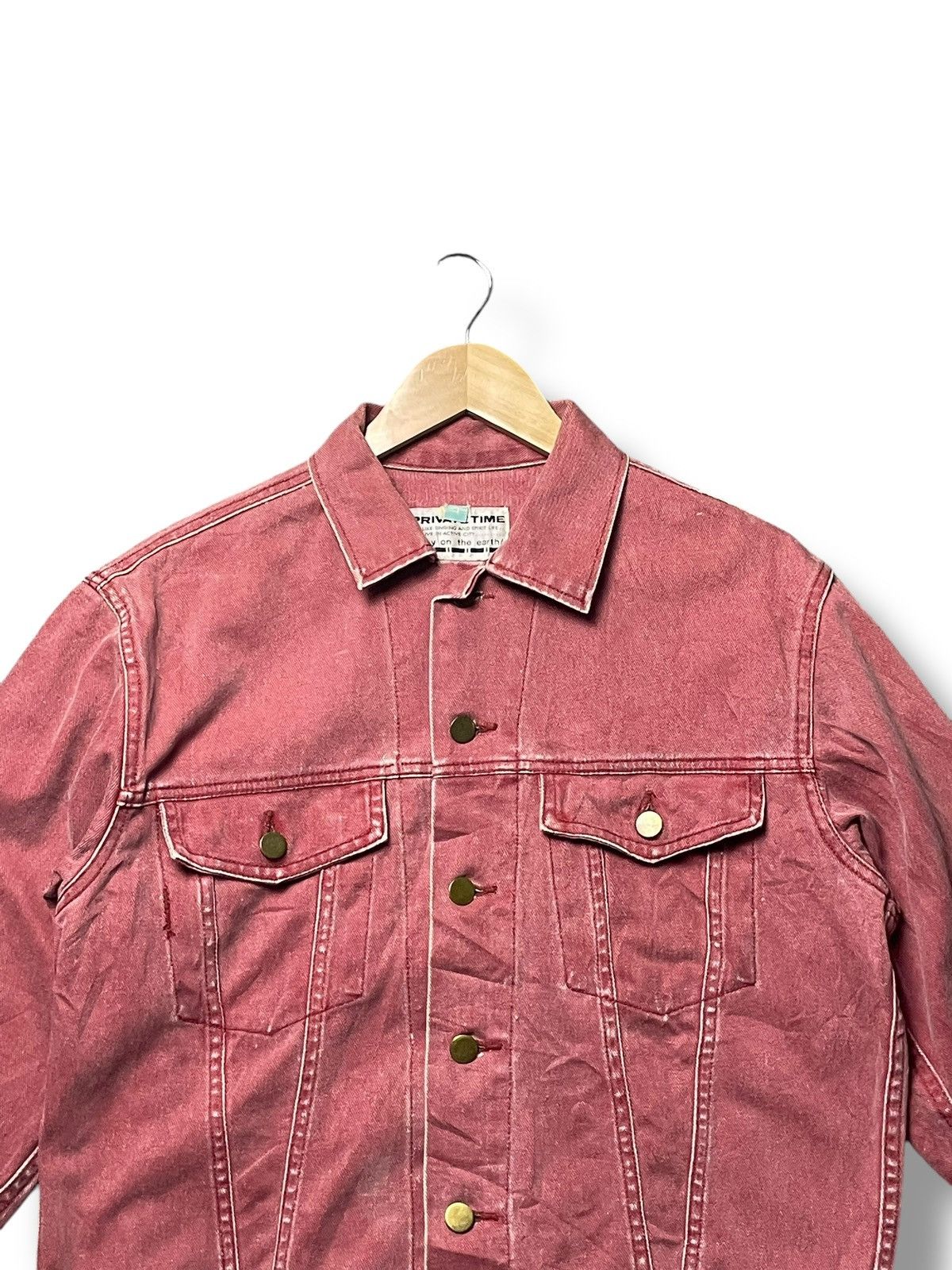 Japanese Brand × Vintage Private Time Crop Denim Jacket (46) Size US L / EU 52-54 / 3 - 2 Thumbnail