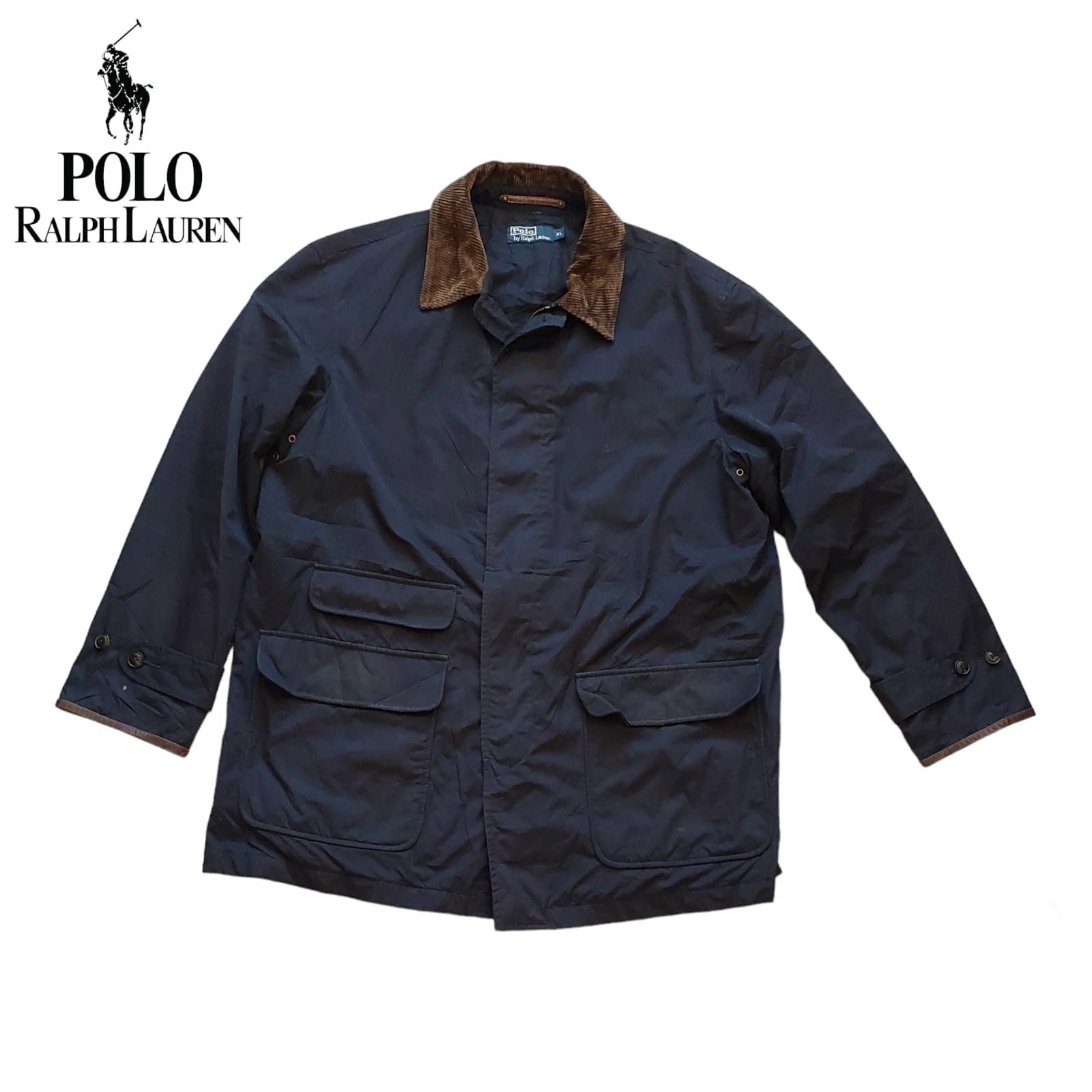 Vintage Polo By Ralph Lauren Coat Blue Overcoat Size Mens XL