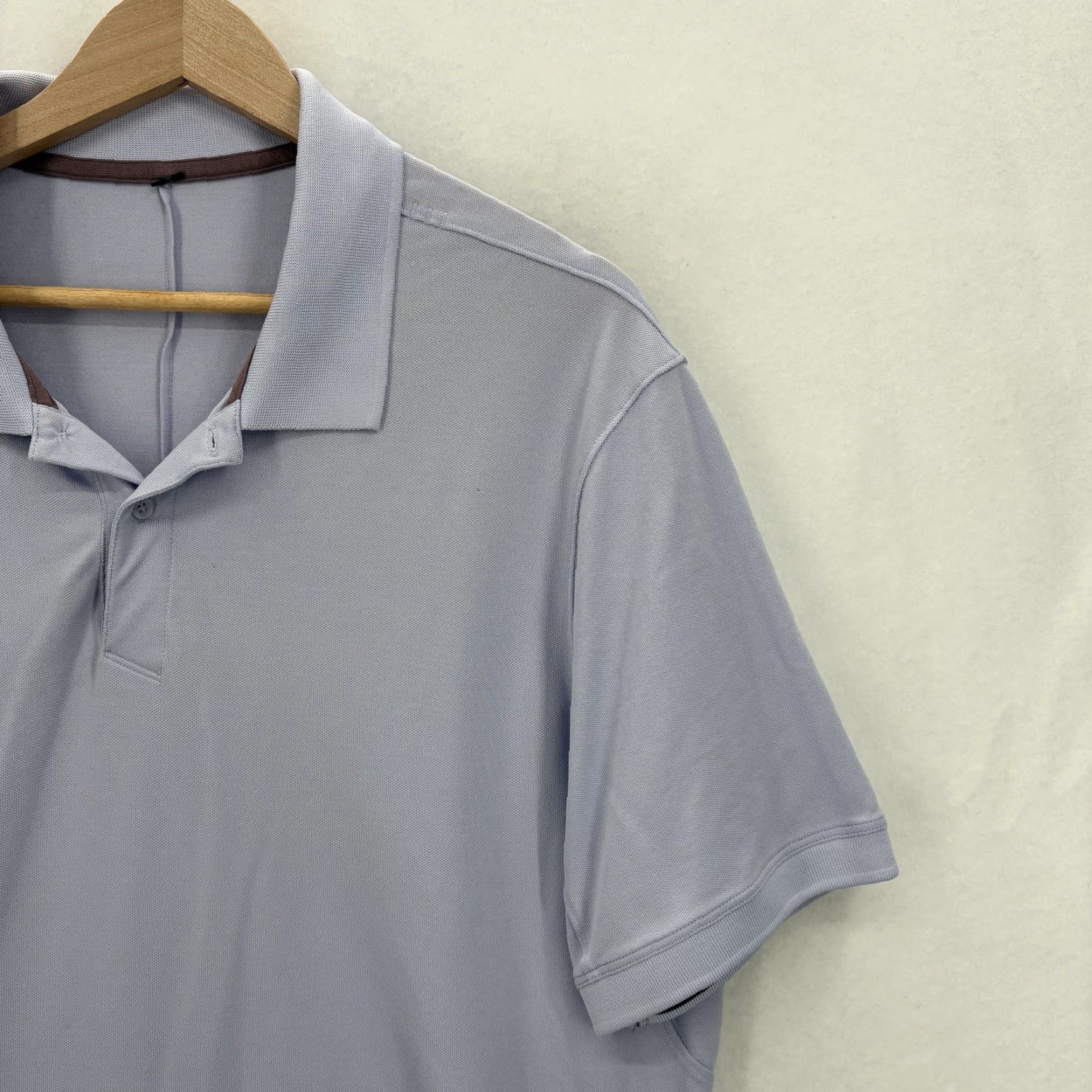 Lululemon Lululemon Polo Shirt Mens 2XL Purple Solid Performance Golf Preppy Shirt Short Sleeve Colared Casual Top Size US XXL / EU 58 / 5 - 2 Thumbnail