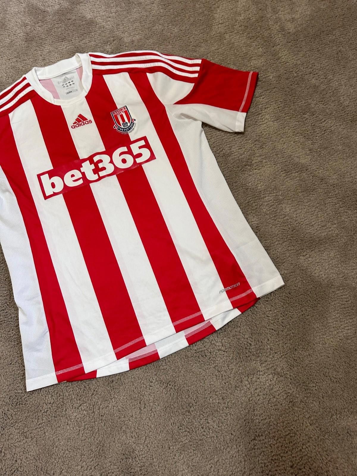 Adidas Stoke City Home 2012/2013Player Issue Football shirt soccer Size US L / EU 52-54 / 3 - 2 Thumbnail