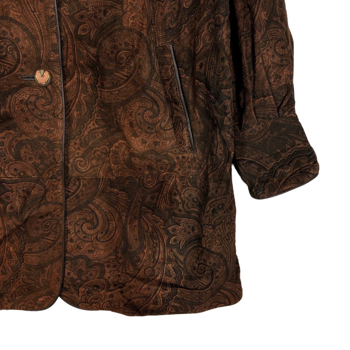 Japanese Brand 🔥90’s Navajo Aztec Over Print Suede Jacket Fabio Mantegazza Size US M / EU 48-50 / 2 - 5 Thumbnail