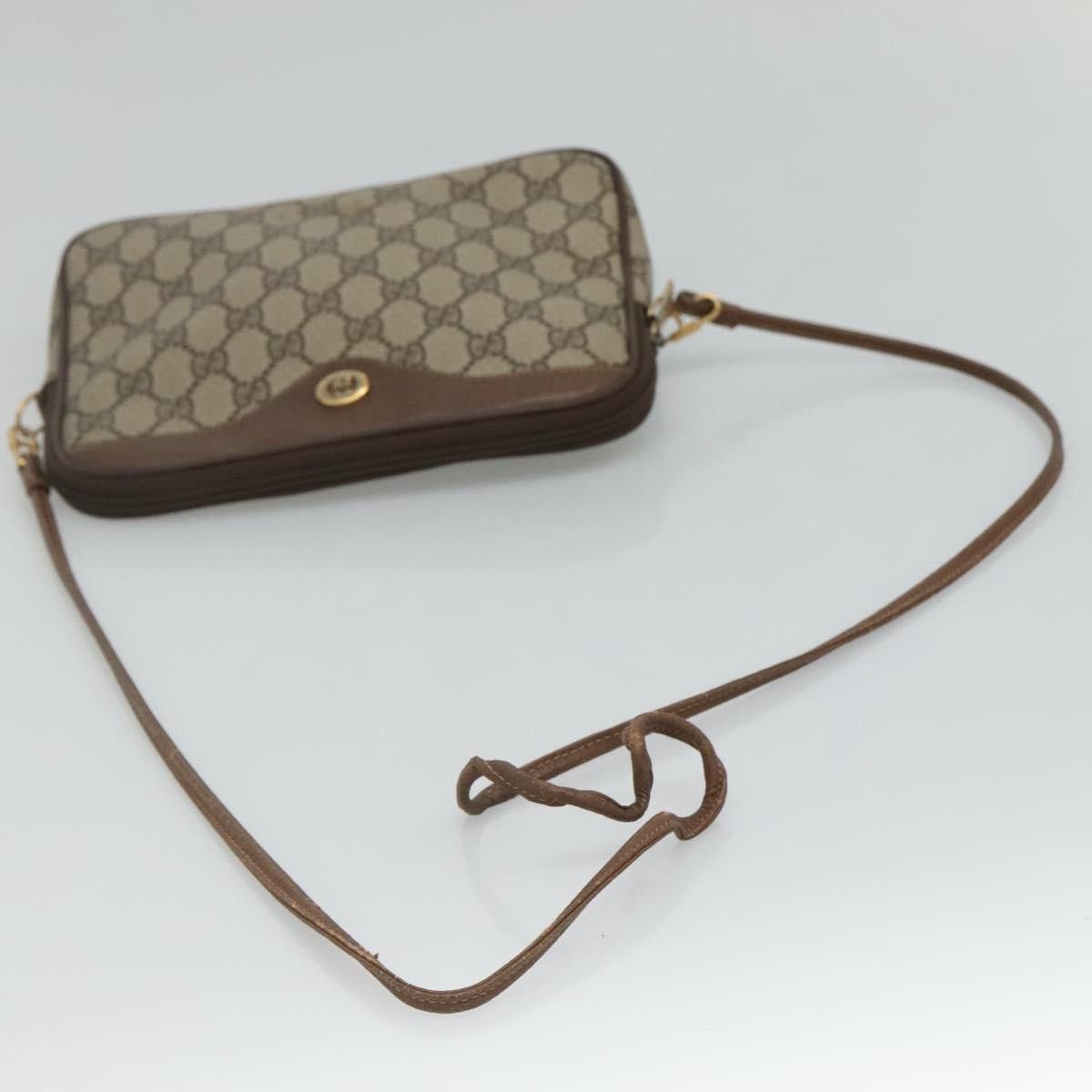 Gucci GUCCI GG Supreme Shoulder Bag Pvc Beige Brown Gold 97 02 068 Size ONE SIZE - 7 Thumbnail