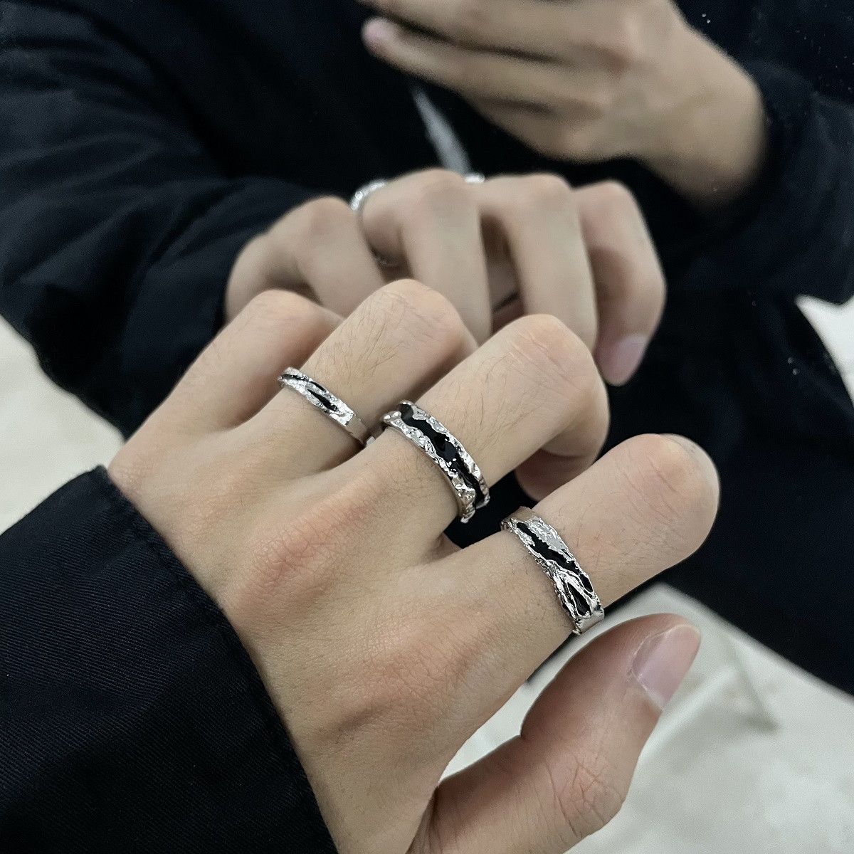 Jewelry New Trend Jewelry Rings Open Size Chrome Ring (Size 7-13) Size ONE SIZE - 2 Thumbnail