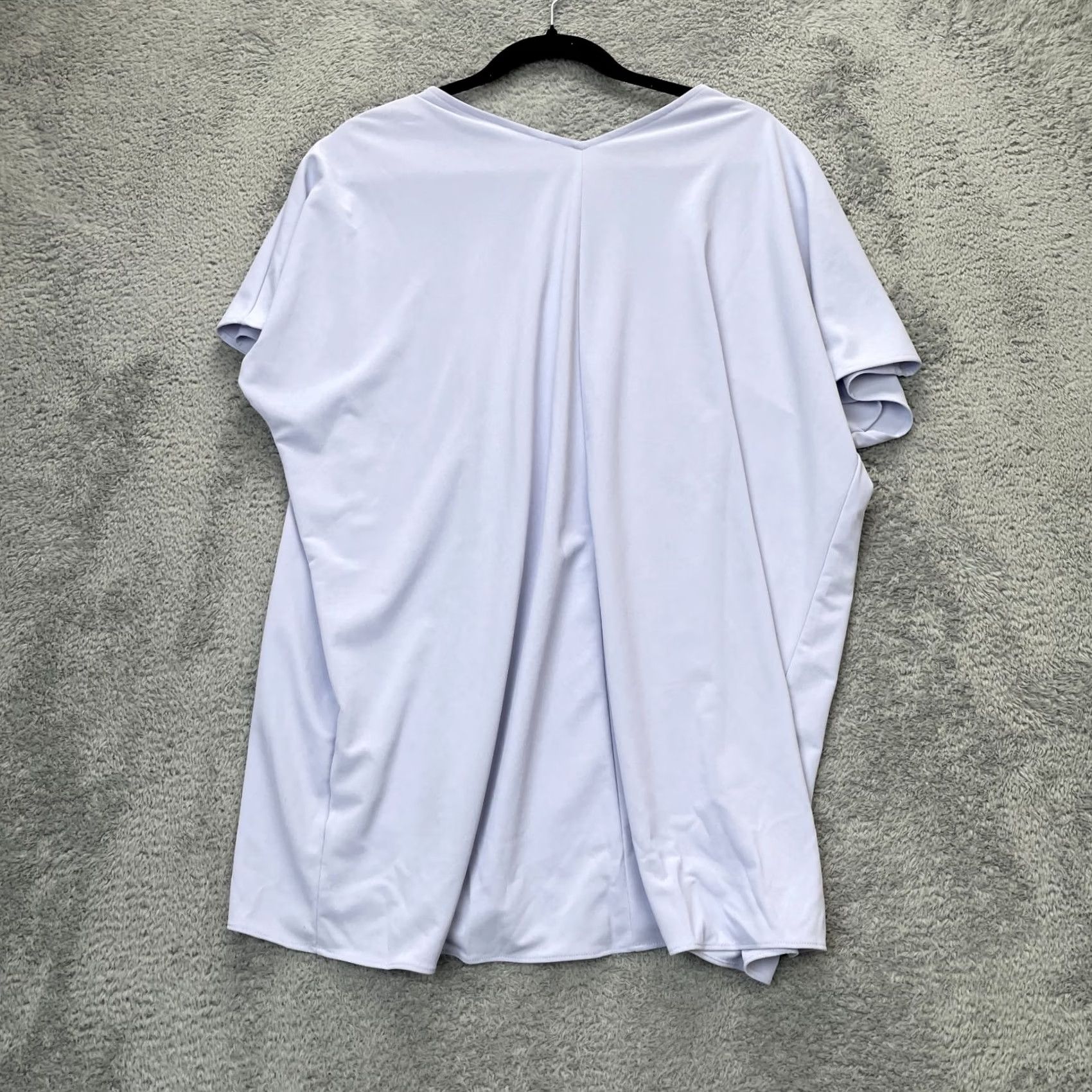 Uniqlo Uniqlo Purple Crepe Jersey Tunic Double V Neck Cap Sleeve Party Top Womens Large Size L / US 10 / IT 46 - 2 Thumbnail