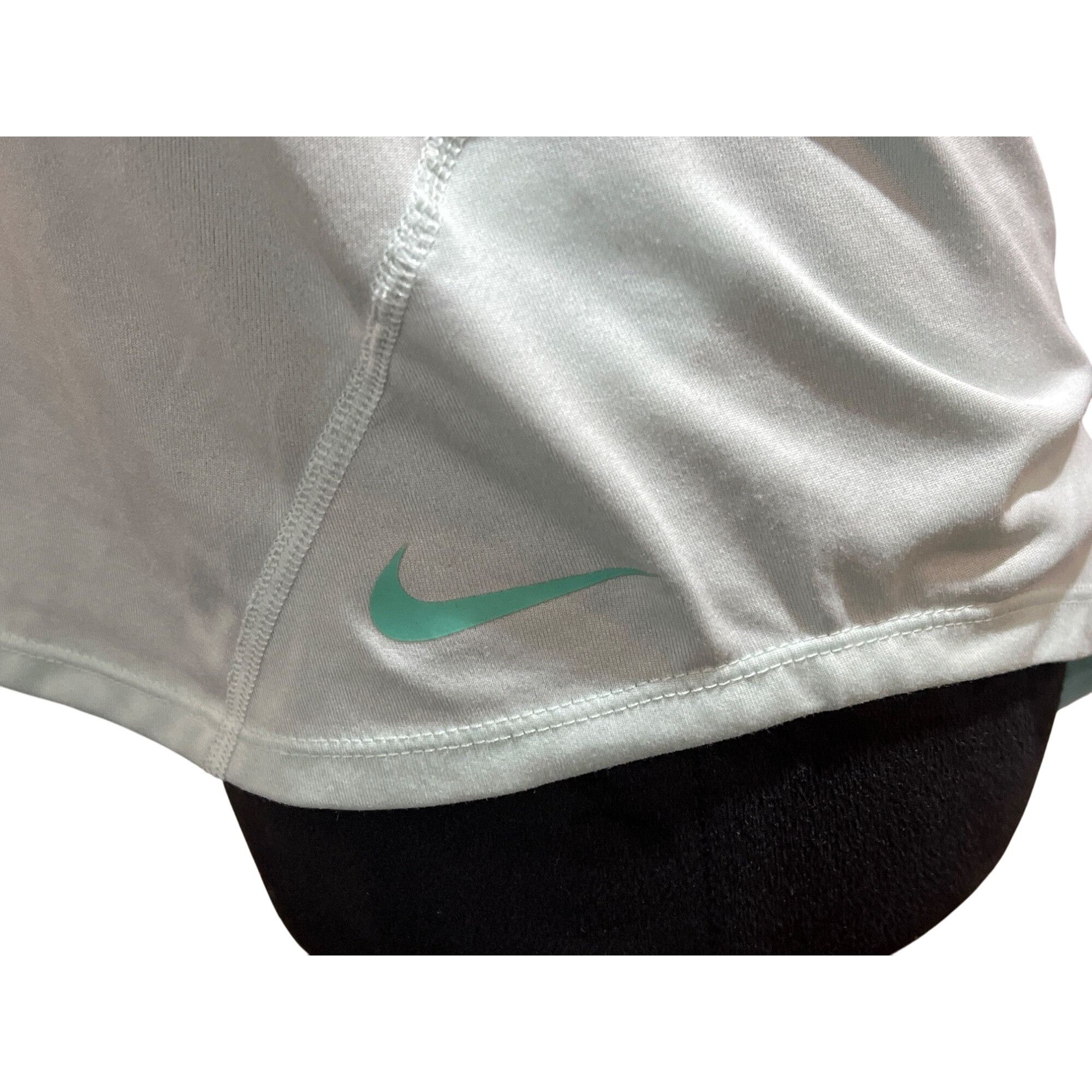 Nike NIKE Women's White Dri-Fit Tank Top With Mint Green Size Sma Size S / US 4 / IT 40 - 3 Thumbnail