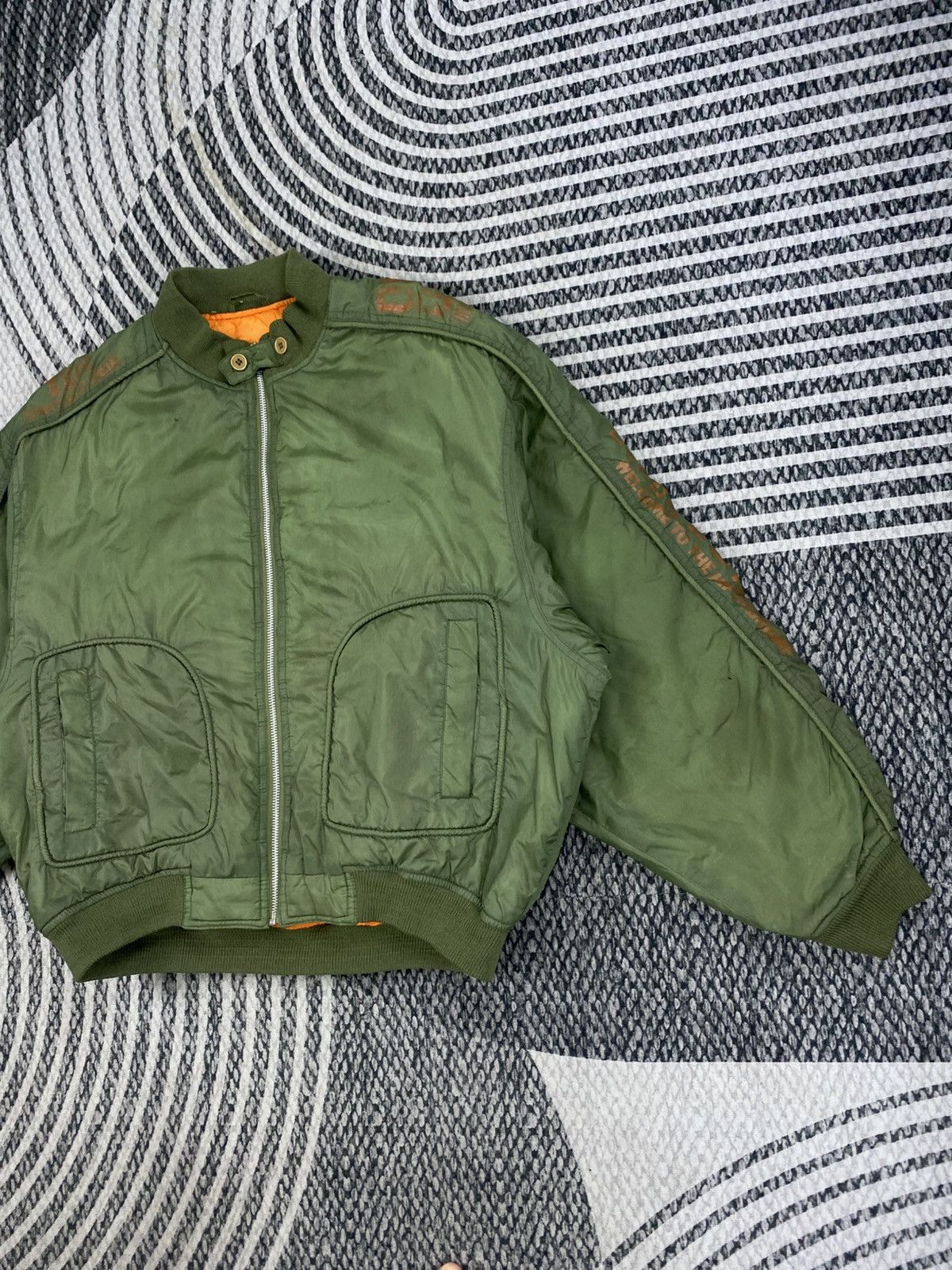 Japanese Brand Vtg Alon Point Authenticity Green Bombers Jacket Size US XL / EU 56 / 4 - 5 Thumbnail