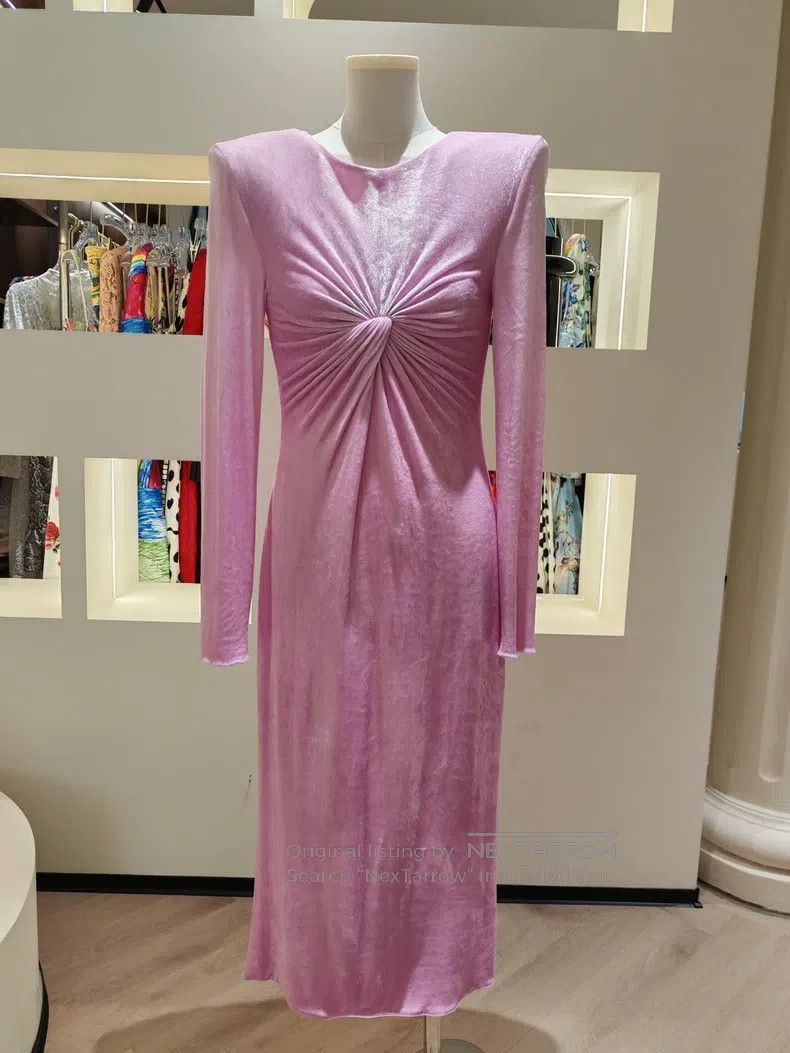Versace Versace Pleated slim midi dress Size S / US 4 / IT 40 - 1 Thumbnail