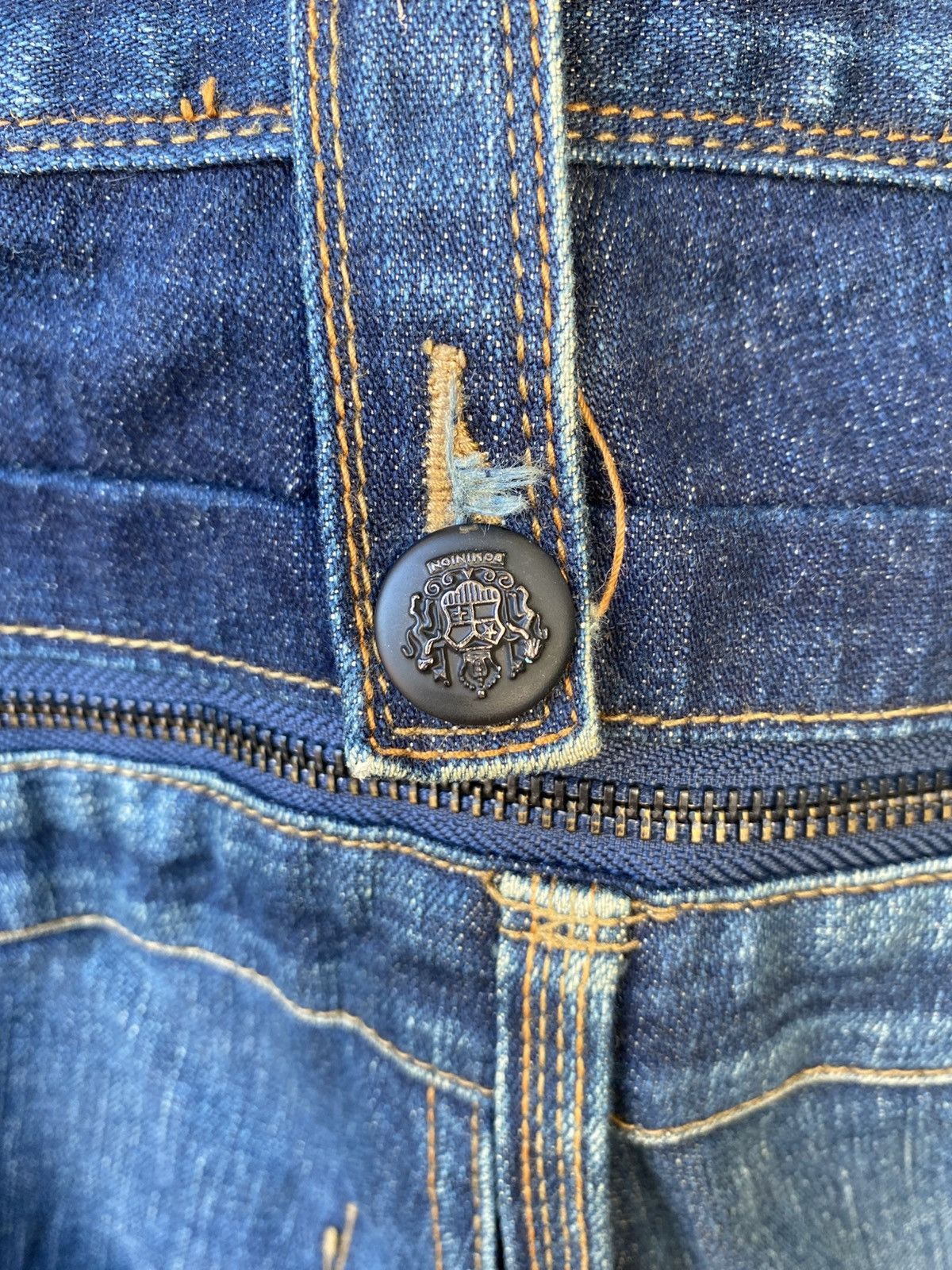 PPFM PPFM Denim Hidden Kimono Print & Gold Zipper Made in Japan Size US 30 / EU 46 - 12 Thumbnail