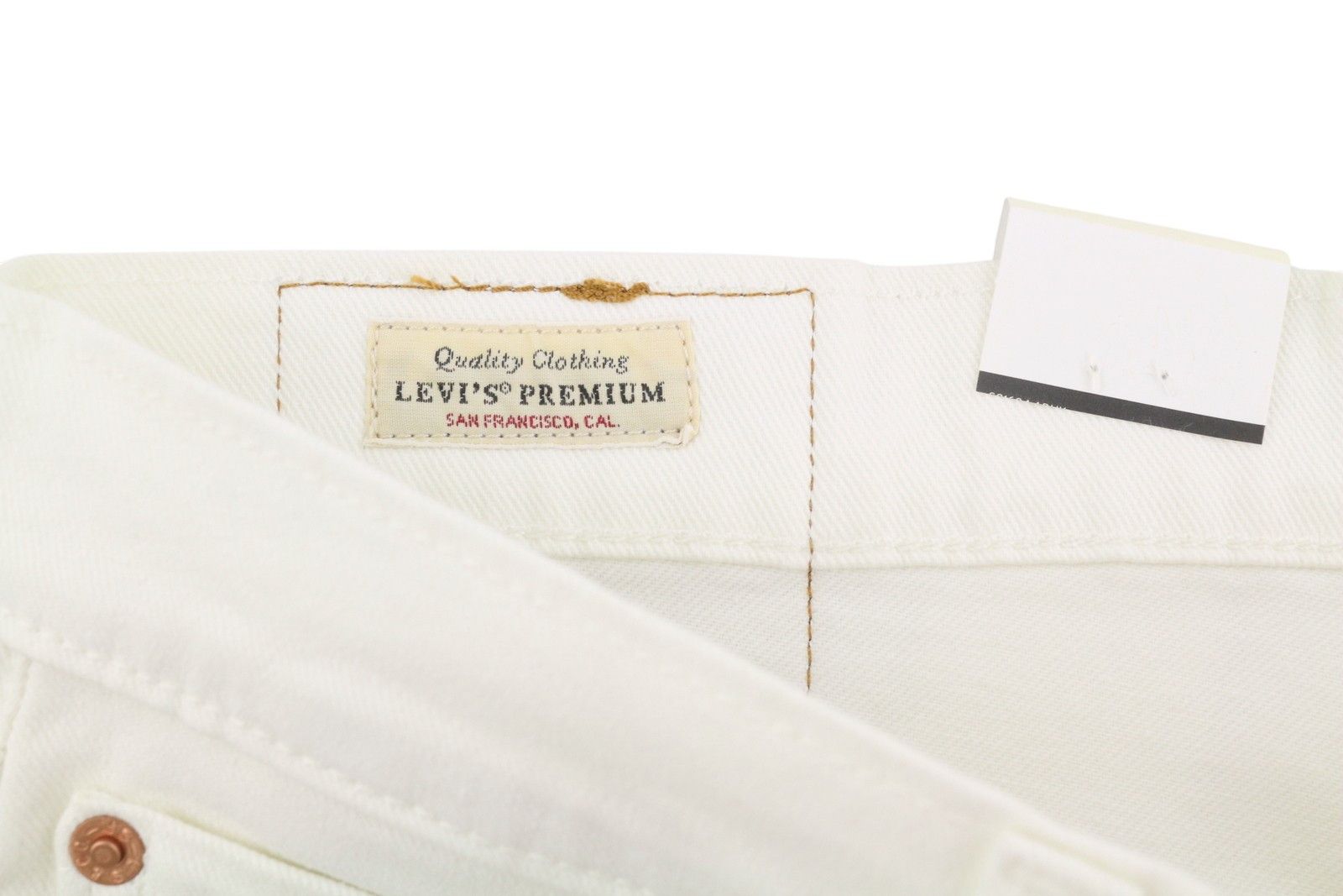 Levi's 512 W30/L32 White Big E Slim Taper Zip Jeans 87080 Size US 30 / EU 46 - 10 Thumbnail