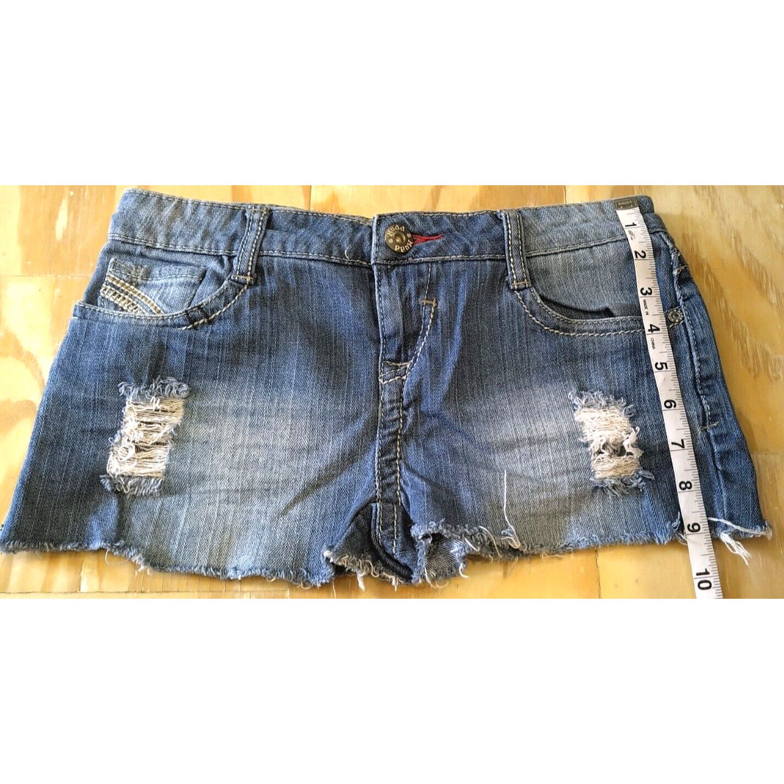Other Mudd Denim Shorts Women Juniors SZ 0 Blue Distressed Frayed Size 25" / US 0 / IT 36 - 1 Thumbnail
