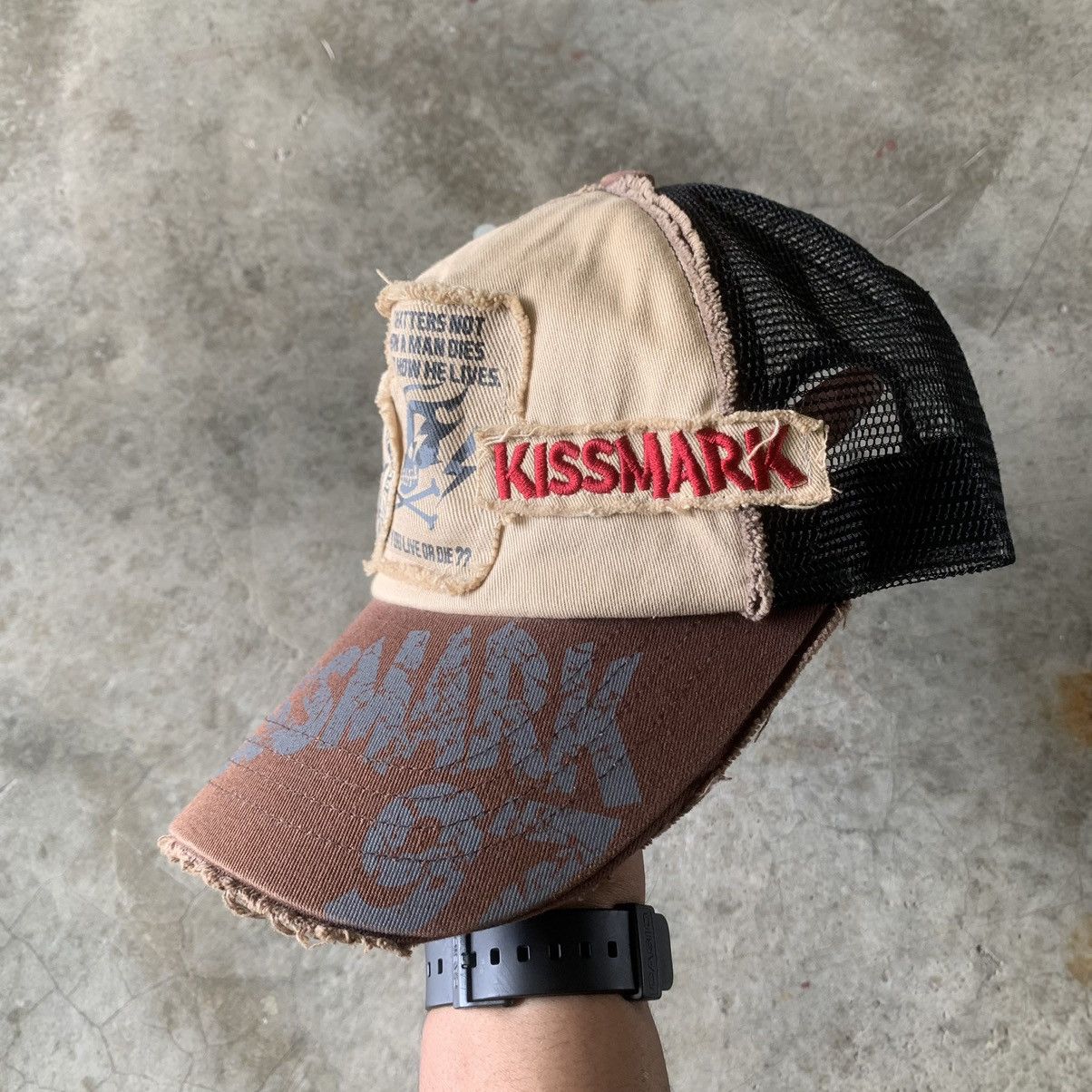 Japanese Brand Kissmark 2000’s Patches Trucker Cap Size ONE SIZE - 4 Thumbnail