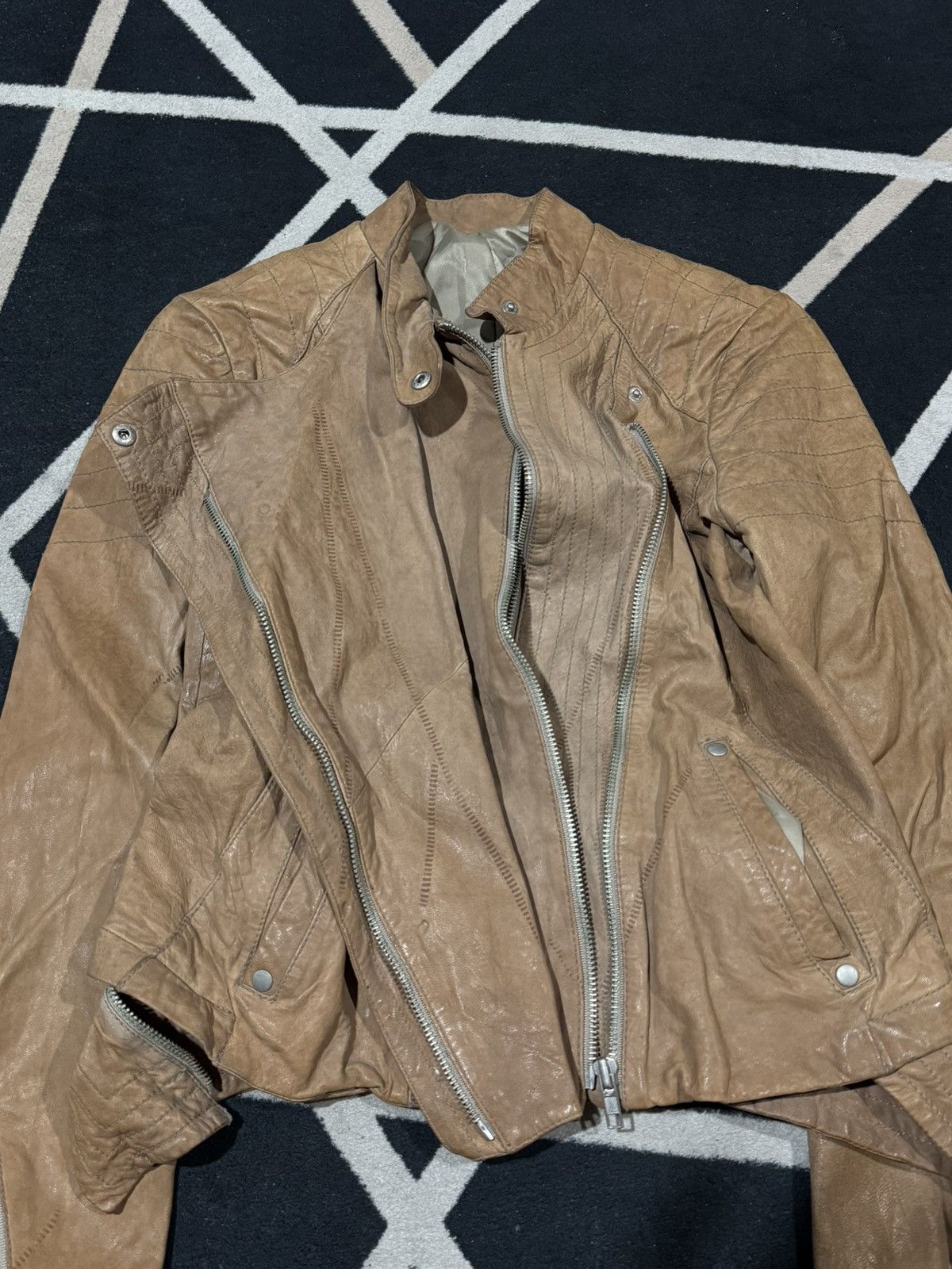 14th Addiction Leather Jacket Asymmetrical Multi Zipper Japanese Goa Styled Size US S / EU 44-46 / 1 - 6 Thumbnail