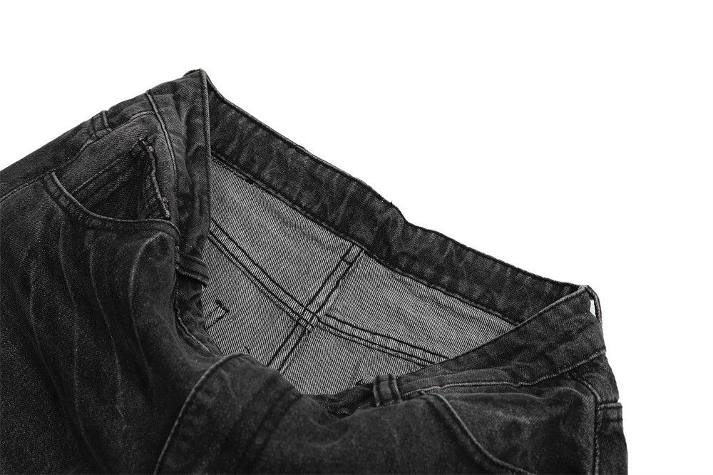 Japanese Brand × Jean Men's punk casual straight street retro distressed jeans Size US 34 / EU 50 - 4 Thumbnail