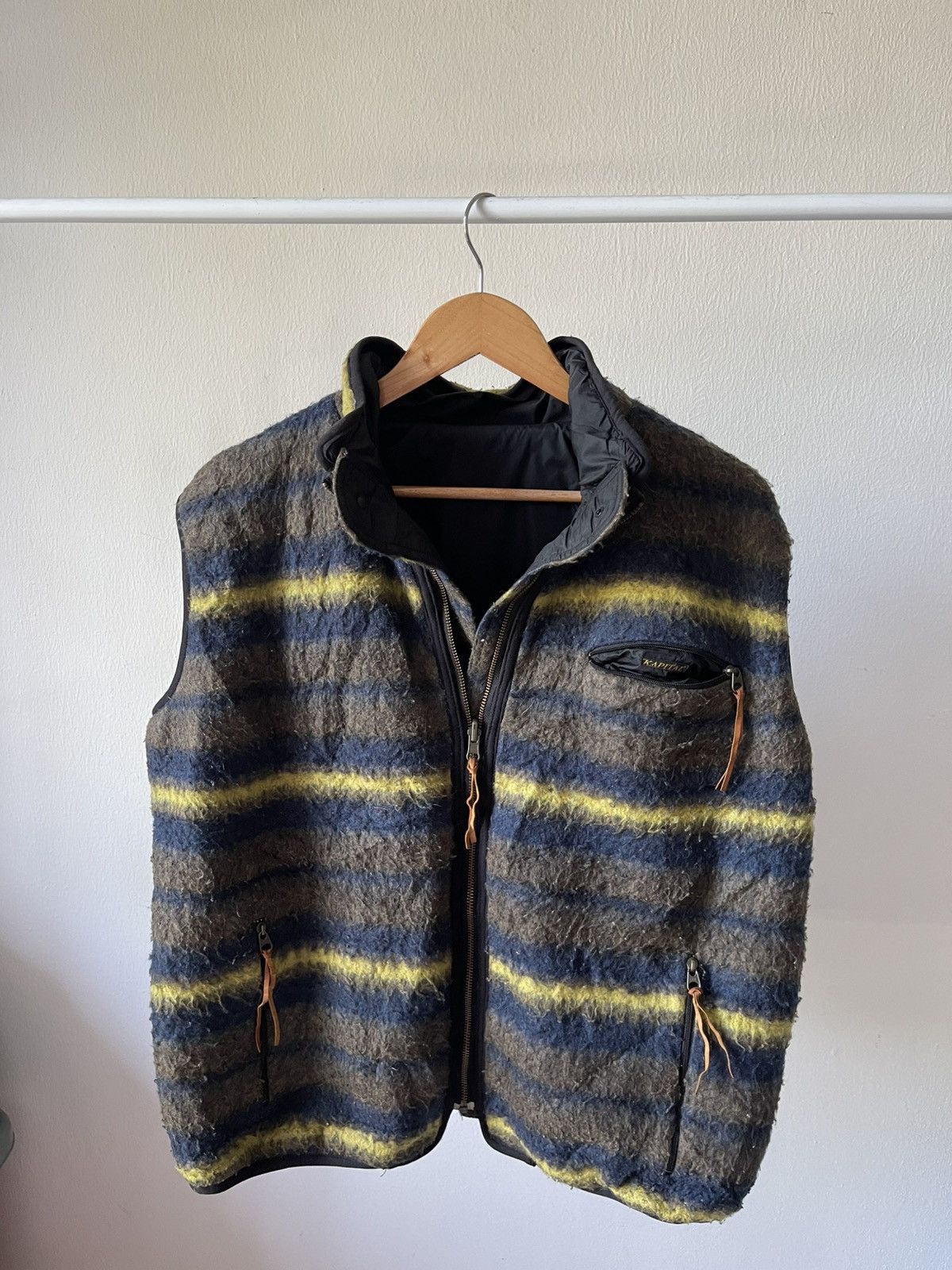 Kapital Kountry Kapital Reversible Wool/Nylon Stripe Vest Size US XL / EU 56 / 4 - 5 Thumbnail