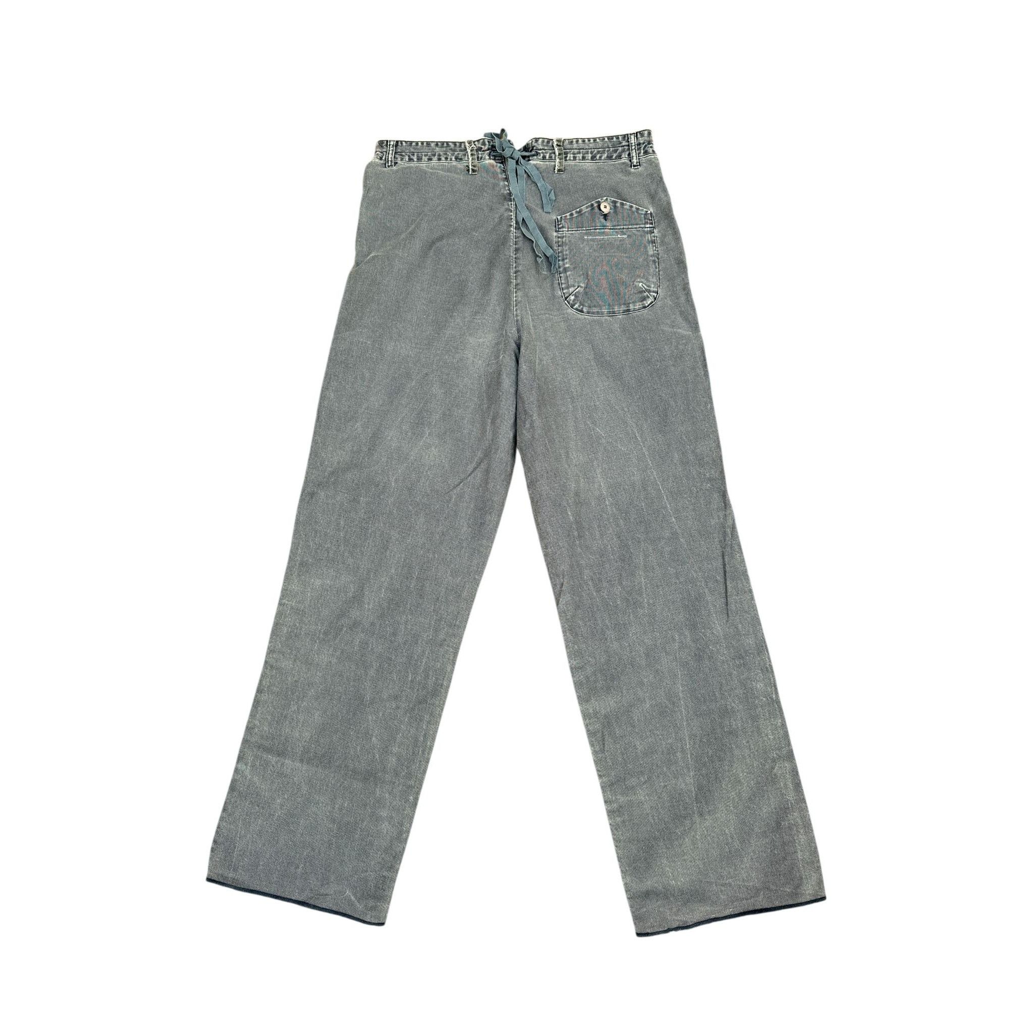 Maison Margiela SS 2005 Raw Wide Grey Denim Jeans Size 30" / US 8 / IT 44 - 4 Thumbnail