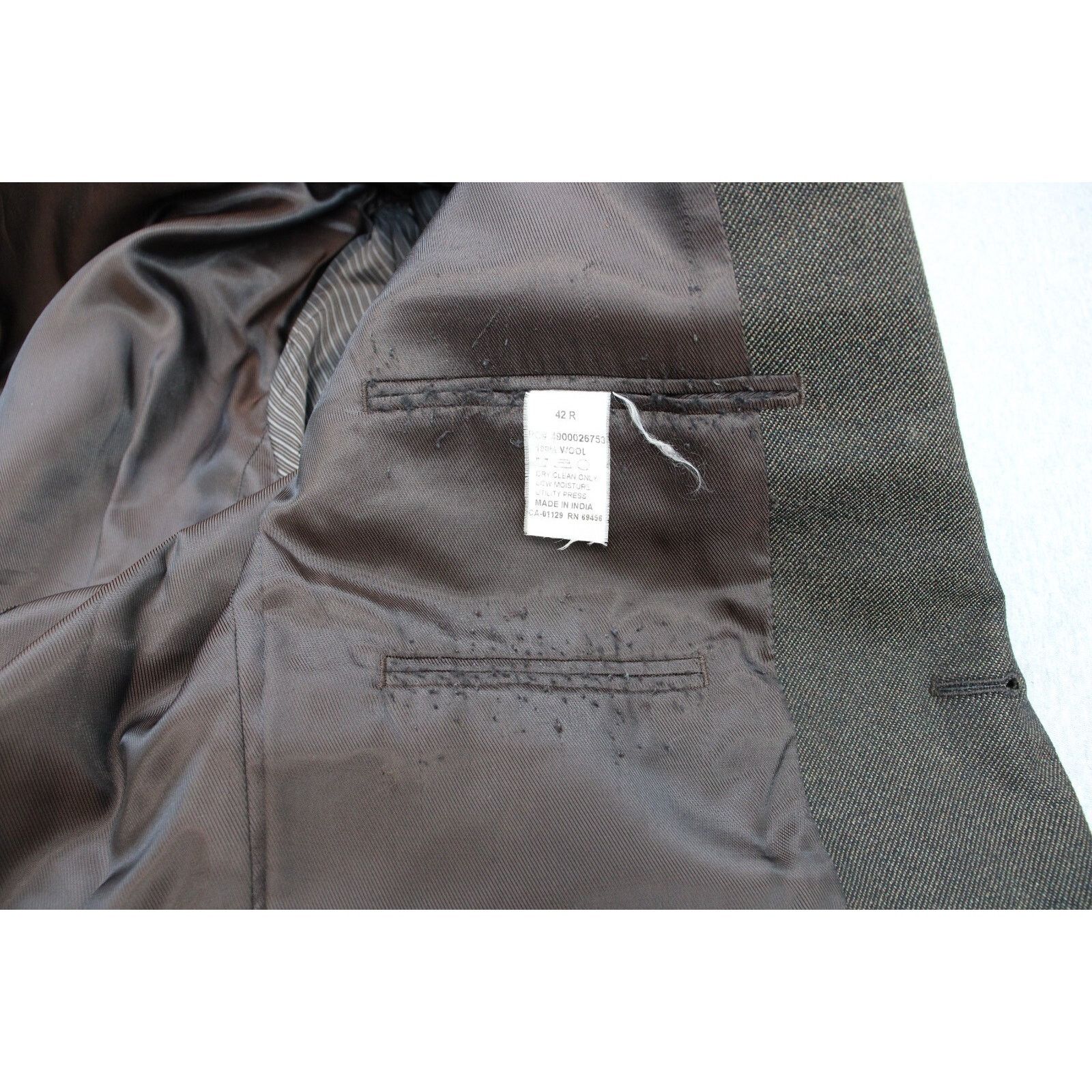 Calvin Klein Calvin Klein Blazer Mens 42R Wool Lined 2 Button Size 42R - 7 Thumbnail