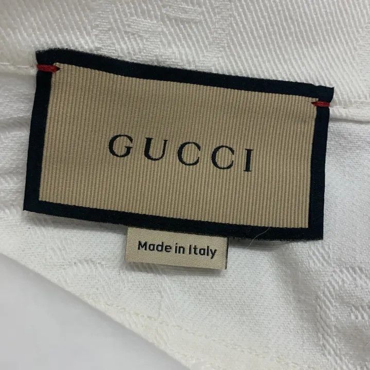Other GUCCI White GG Jacquard Denim Skirt-2507 Size 39" - 3 Thumbnail
