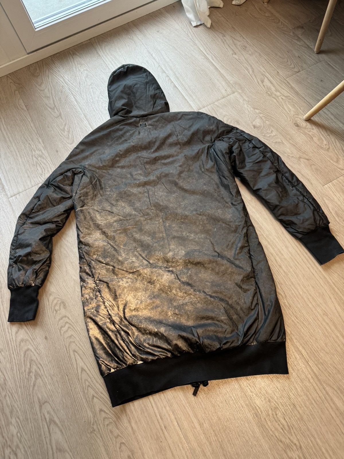 Isaac Sellam Experience Isaac Sellam Reflective Long Hooded Puffer – Metallic Black Size US M / EU 48-50 / 2 - 12 Thumbnail