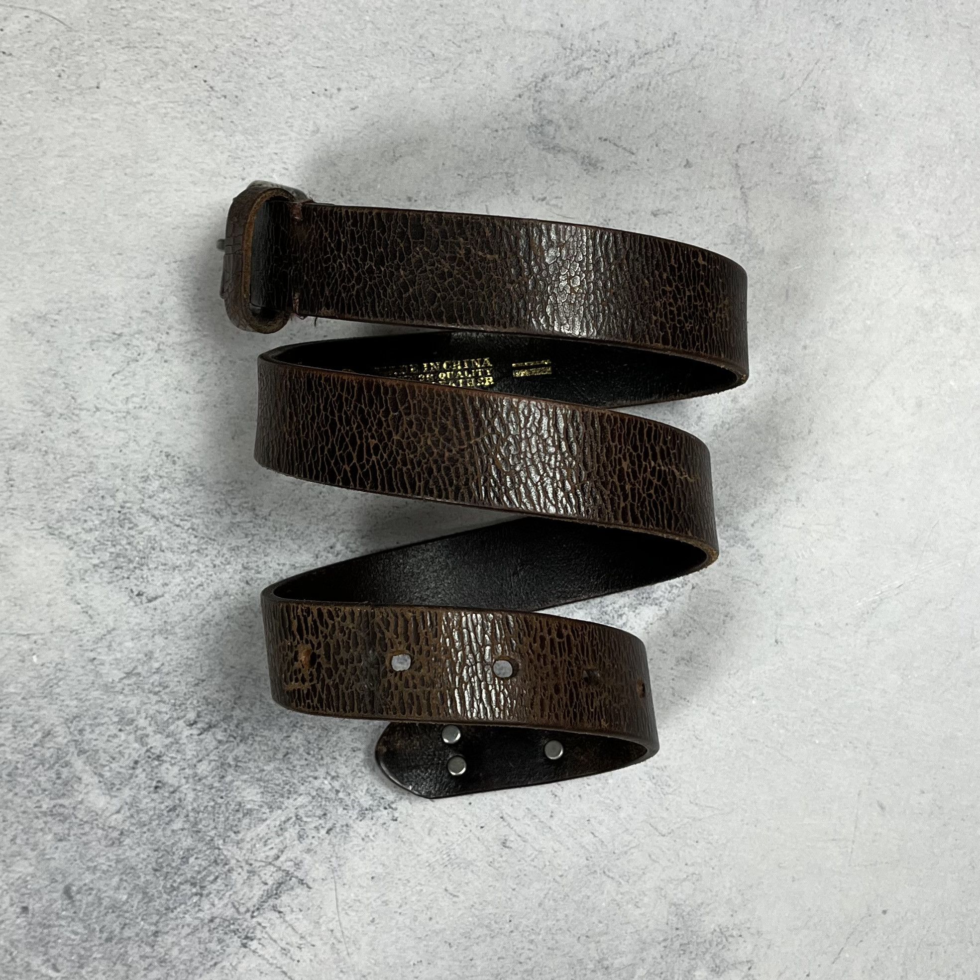 Diesel Vintage Diesel Cow Leather Y2K Brown Belt 00’s Size ONE SIZE - 2 Thumbnail
