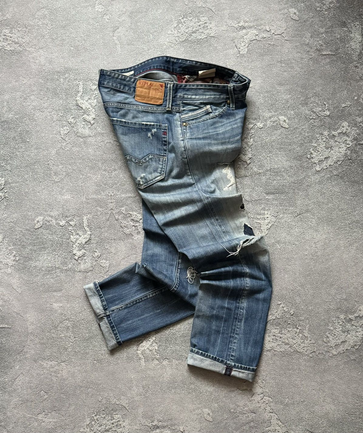Replay Replay 32/32 waitom distressed denim pant trouser Jean chino Size US 32 / EU 48 - 1 Thumbnail
