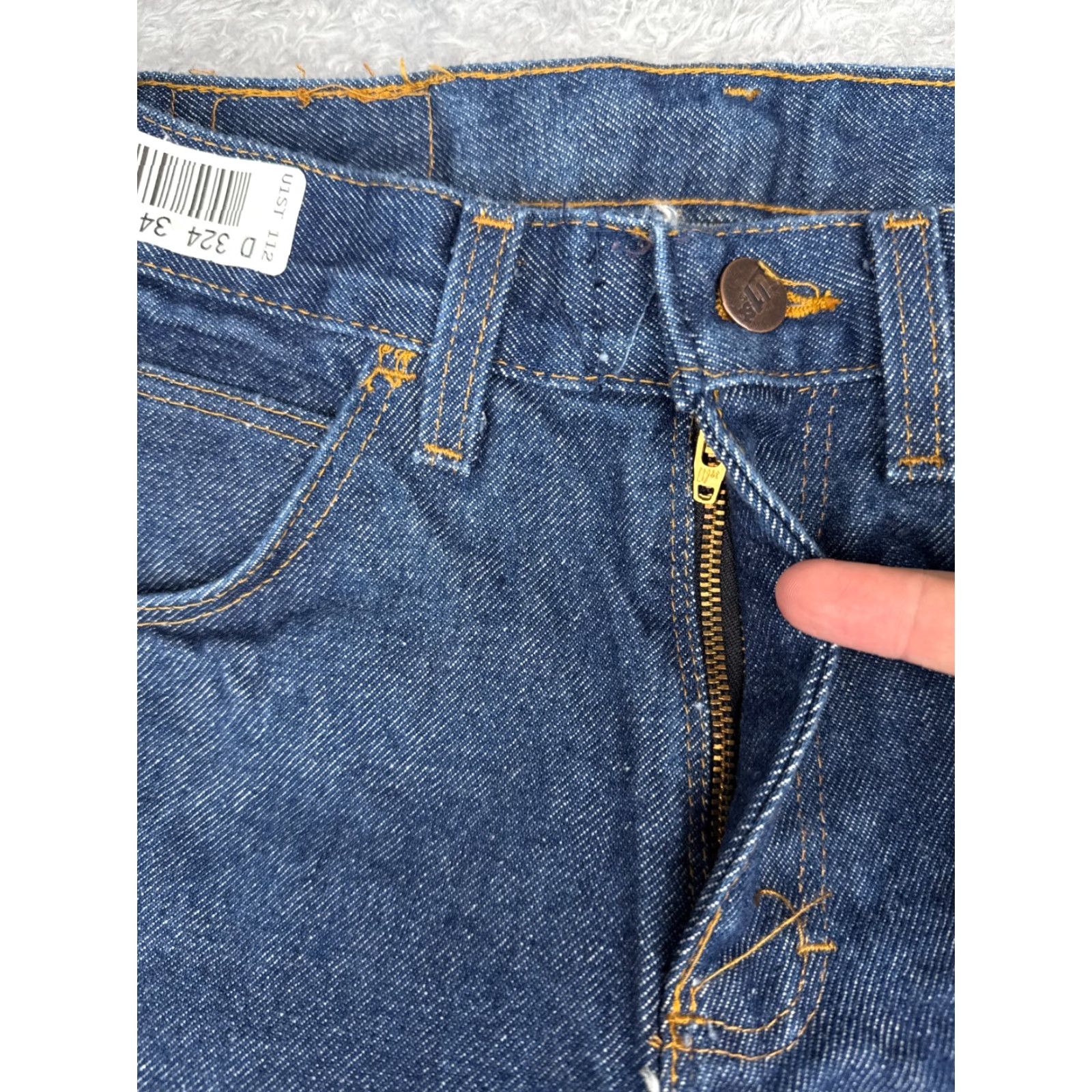 Denime UniFirst Jeans Mens 30x32 Blue Denim Straight Leg Armorex FR Workwear Trades Jeans Size US 30 / EU 46 - 5 Thumbnail