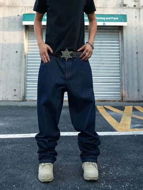 Japanese Brand Washed Skate Baggy Denim Jeans Loose Fit Size US 32 / EU 48 - 3 Thumbnail