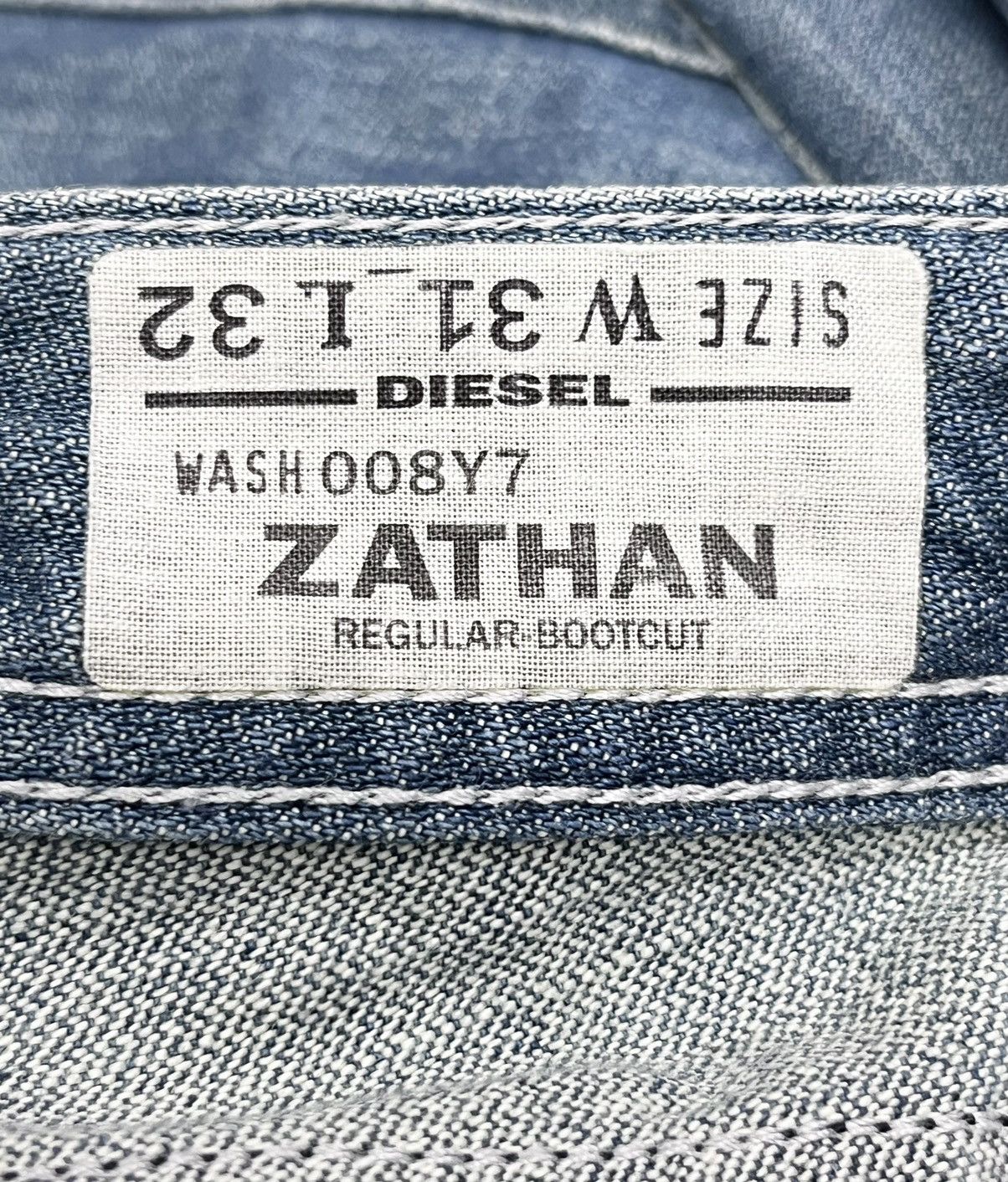 Diesel Vtg DIESEL ZATHAN Regular Bootcut Flare Mud Wash Blue 31x32 Size US 31 - 11 Thumbnail