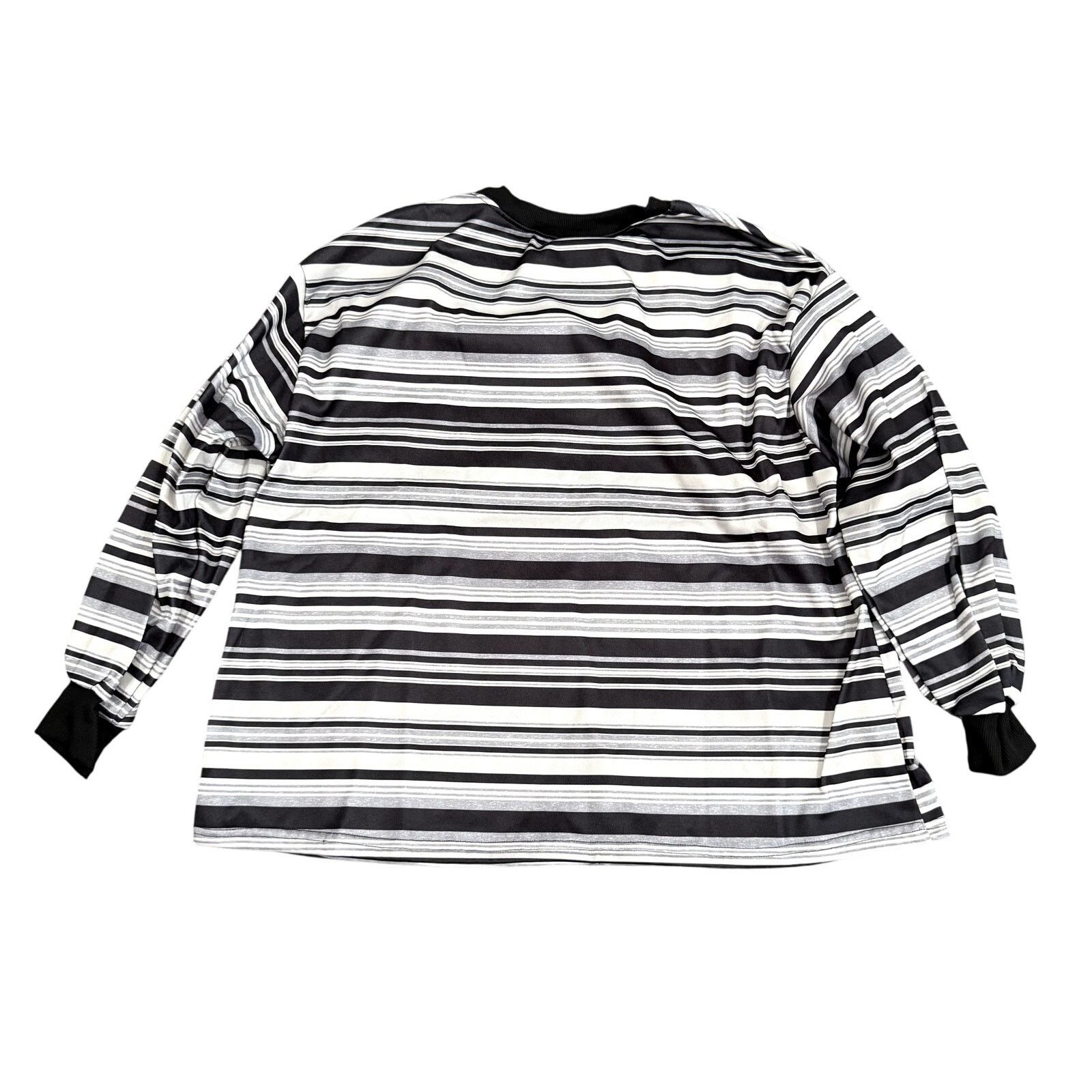 Shein Men's Striped Sweatshirt in Black/Gray, Size 1XL Size US XL / EU 56 / 4 - 2 Thumbnail