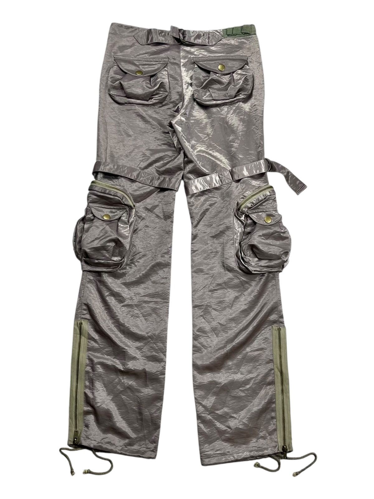 If Six Was Nine GOA Style 2000s BTJ - Sateen Cargo Pants Size US 29 - 3 Thumbnail
