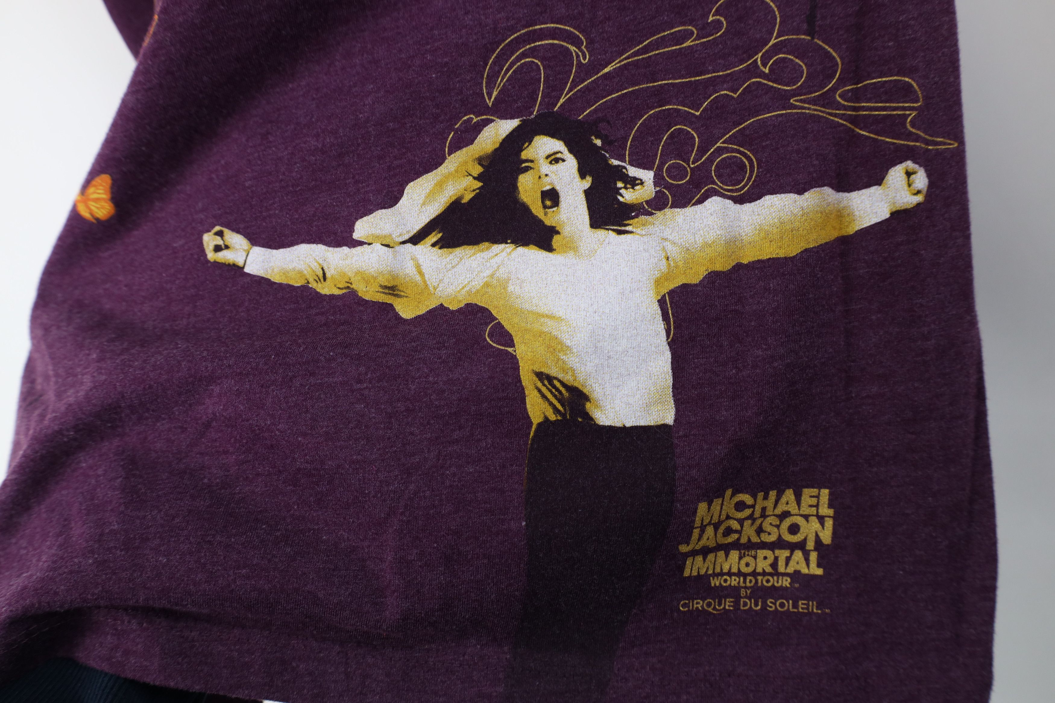 Vintage Cirque du Soleil Michael Jackson Immortal World Tour T-Shirt Size L / US 10 / IT 46 - 6 Thumbnail