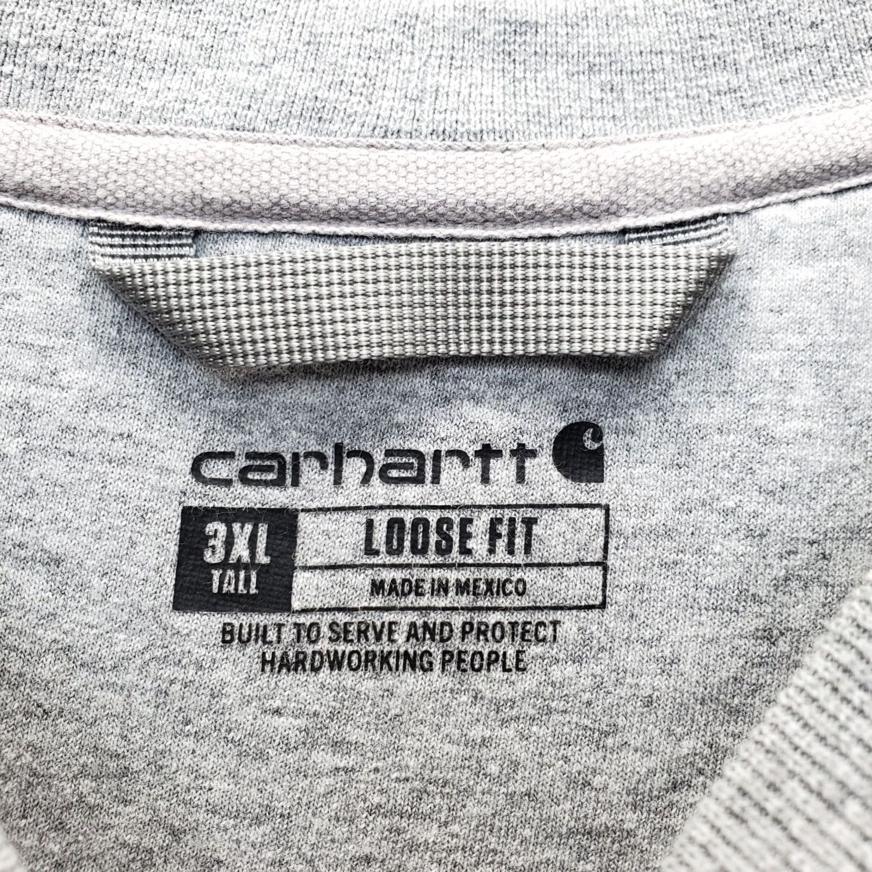 Carhartt Carhartt Mens 3XL Sweatshirt Gray Heather Fleece Lined Crew Neck Pullover Loose Fit Size US XXL / EU 58 / 5 - 6 Thumbnail