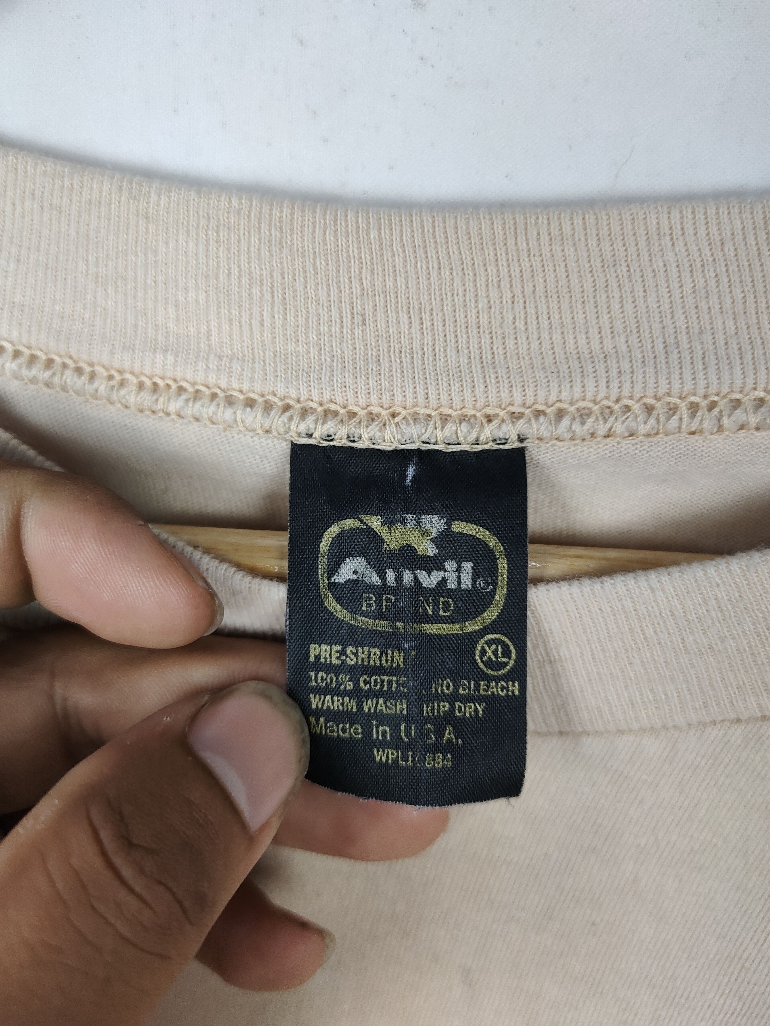 Anvil × Vintage Vintage 80s Anvil Wording Shirt Size US XL / EU 56 / 4 - 3 Thumbnail