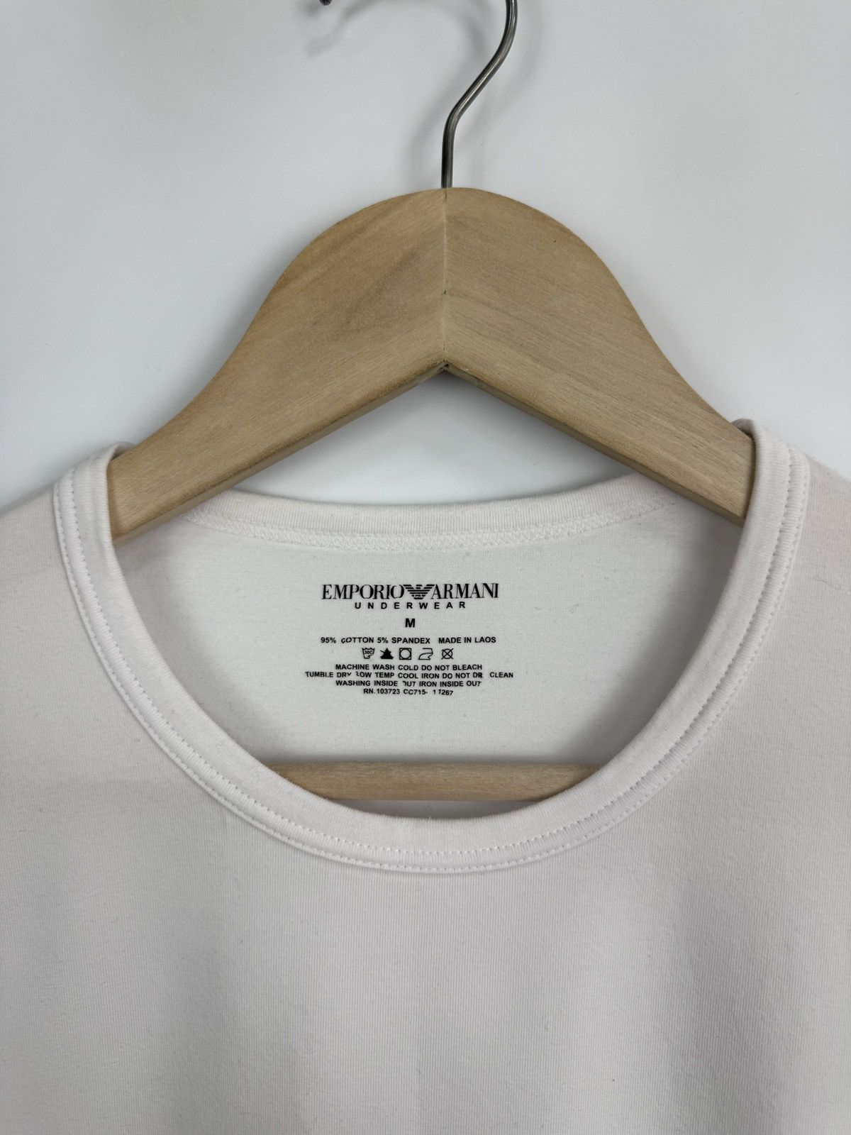 Emporio Armani 🇮🇹 Emporio Armani Luxury T-Shirt Underwear Minimal Eagle GA Size US M / EU 48-50 / 2 - 9 Thumbnail