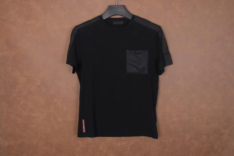 Prada Prada Black Nylon Logo Short Sleeve Shirt-yf Size US S / EU 44-46 / 1 - 1 Thumbnail