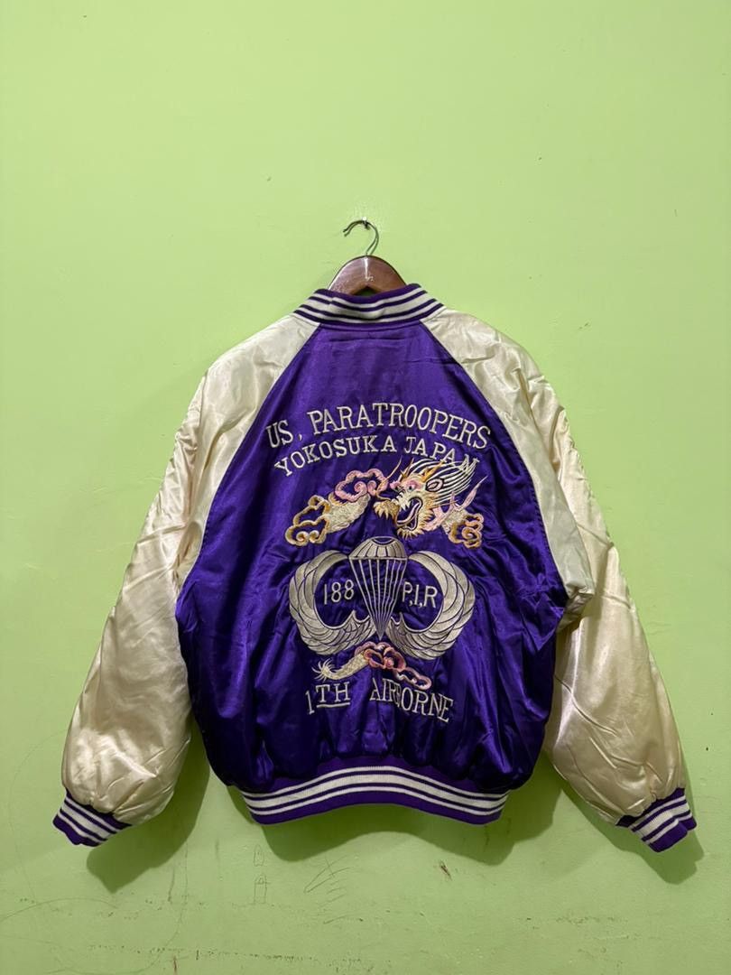 Japanese Brand Japanese Sukajan Jacket 11th Airborne Embroidery Dragon Size US L / EU 52-54 / 3 - 6 Thumbnail