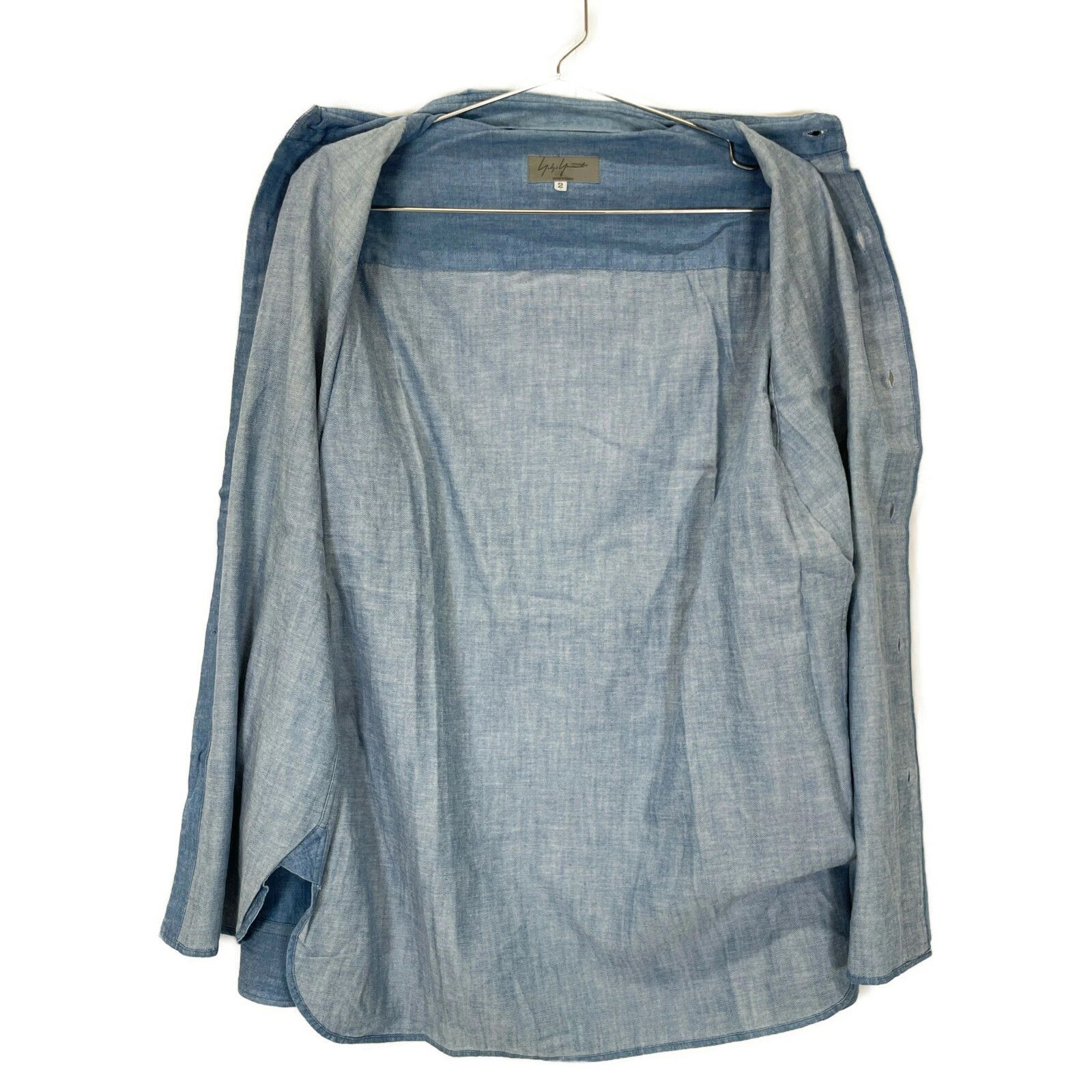 Yohji Yamamoto yohji yamamoto pour homme neck chambray shirt Size US M / EU 48-50 / 2 - 3 Thumbnail